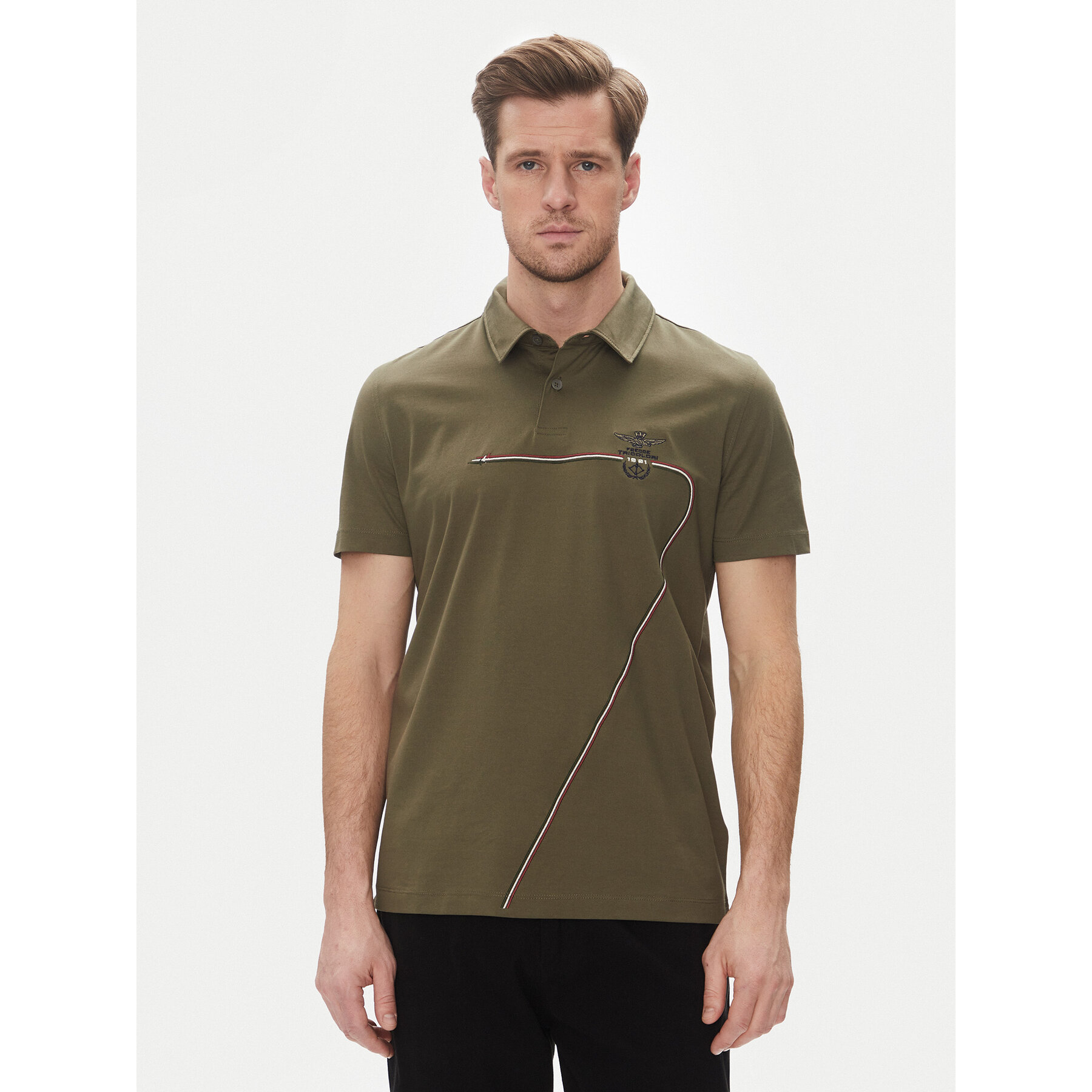 Aeronautica Militare Pólóing 251PO1862J682 Khaki Regular Fit