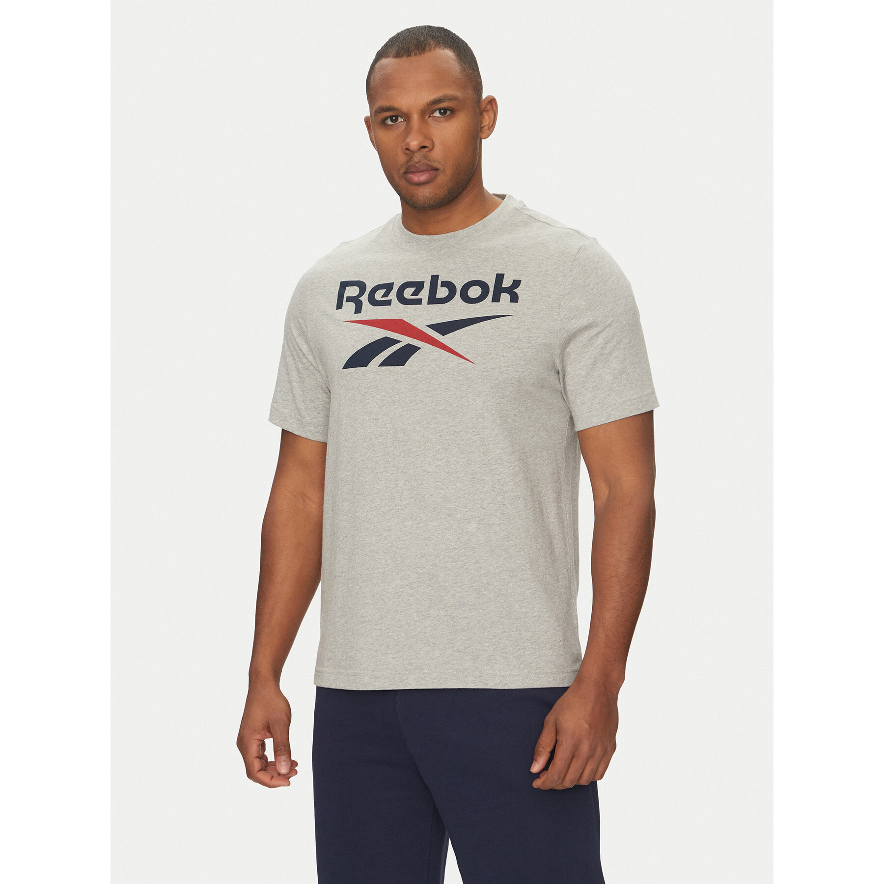 Reebok T-Shirt 100217137 Γκρι Regular Fit