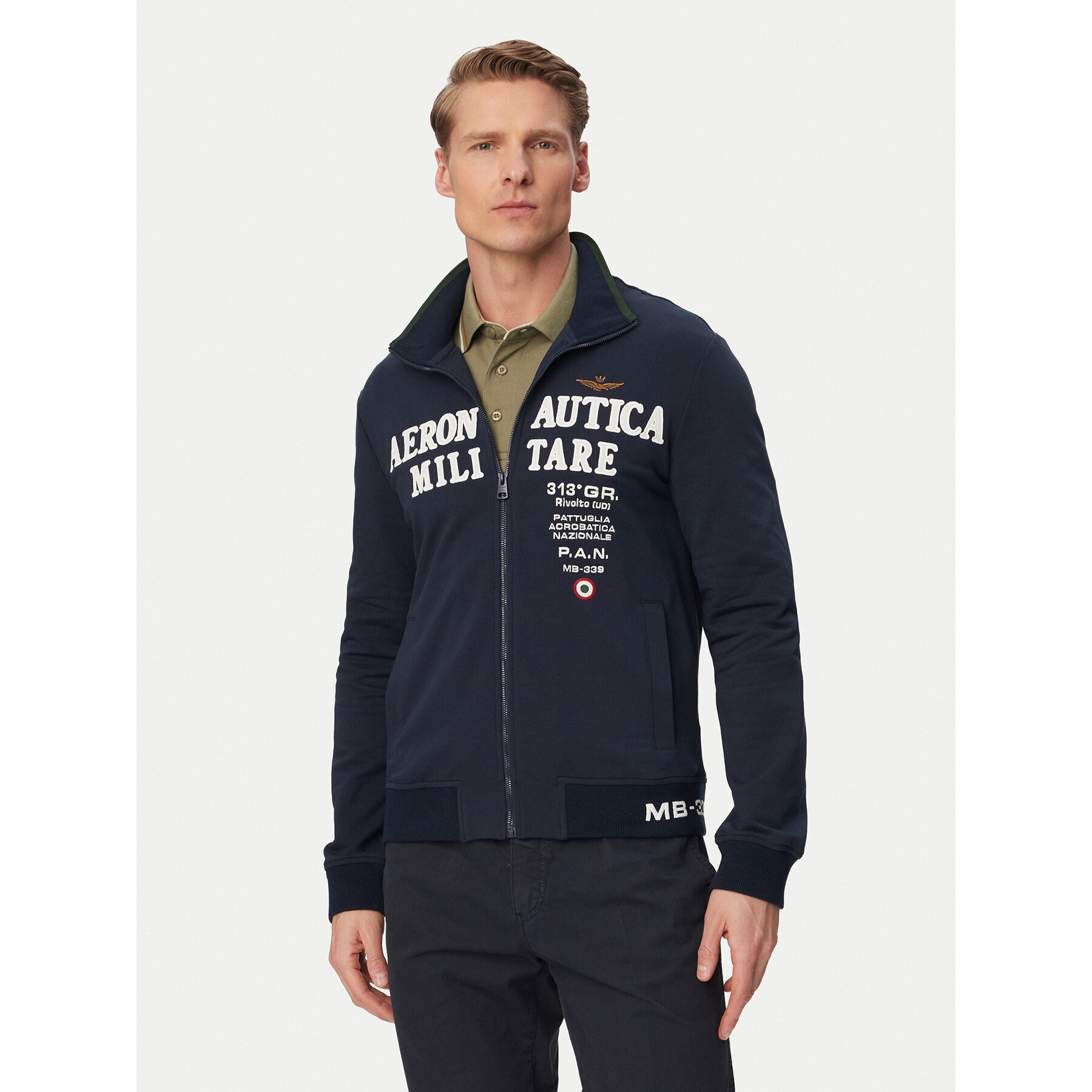 Aeronautica Militare Sweatshirt 261FE2105UF00683 Dunkelblau Regular Fit