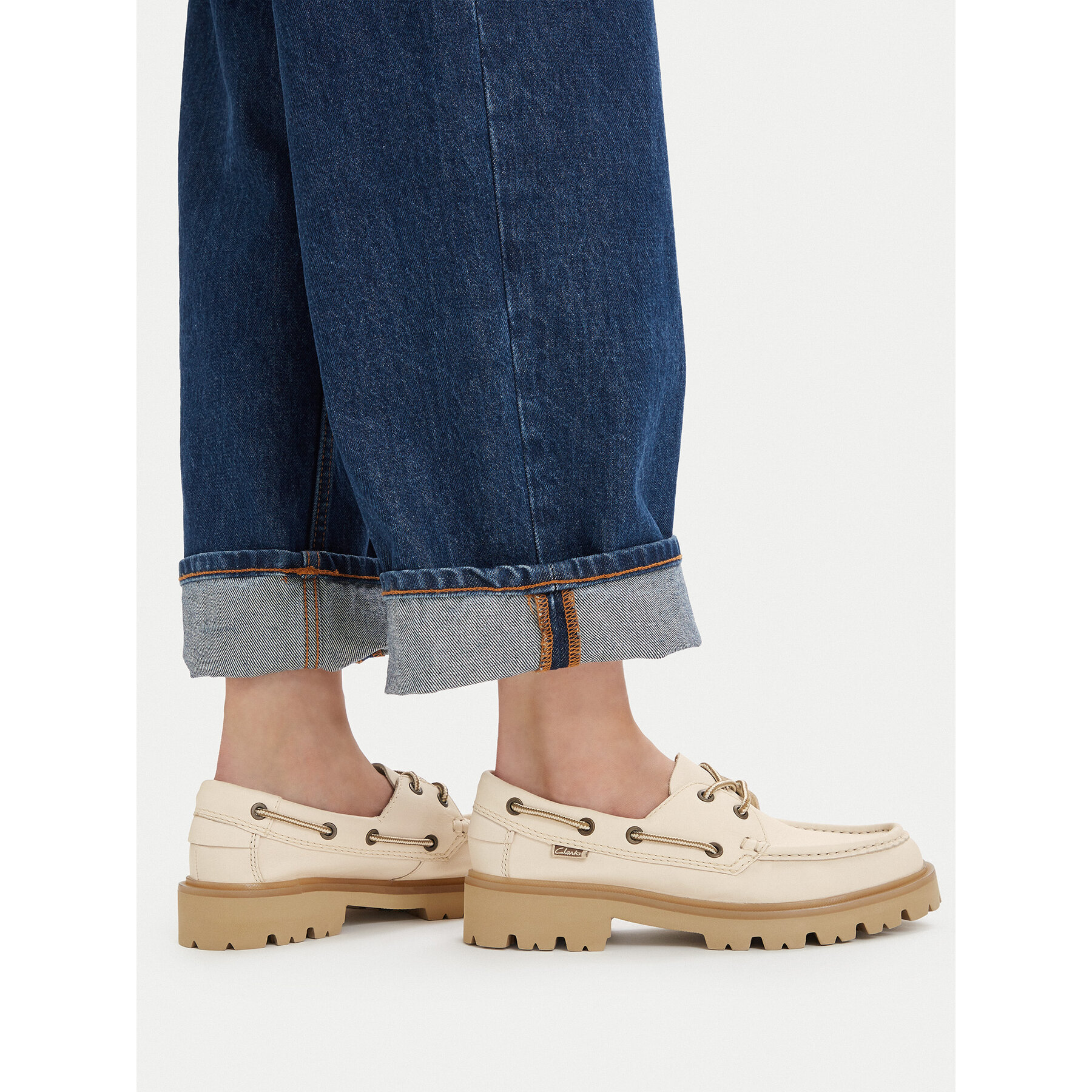 Superge Clarks Cleyhill Boat. 26187841 Écru