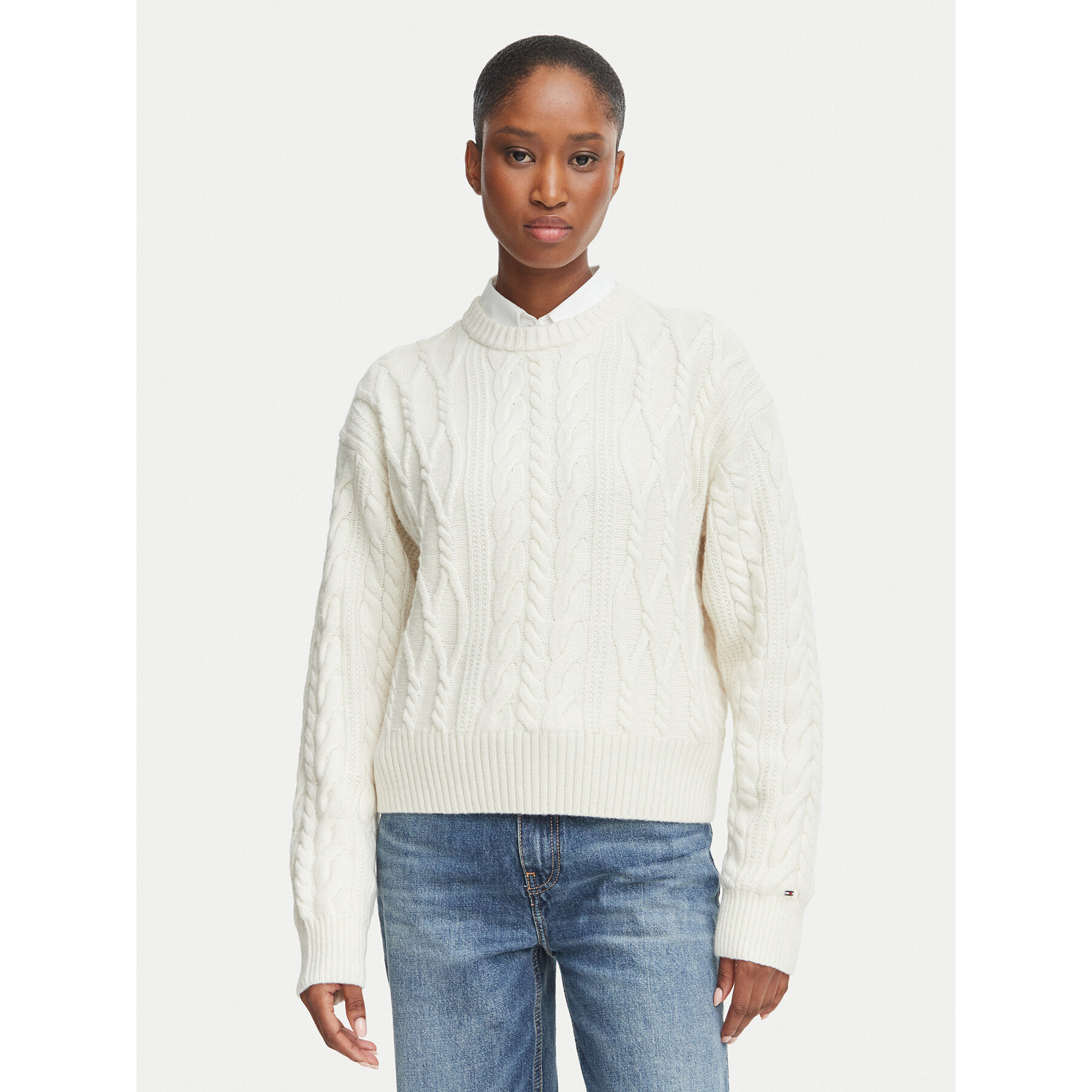 Tommy Hilfiger Pullover WW0WW51396 Hellbeige Regular Fit