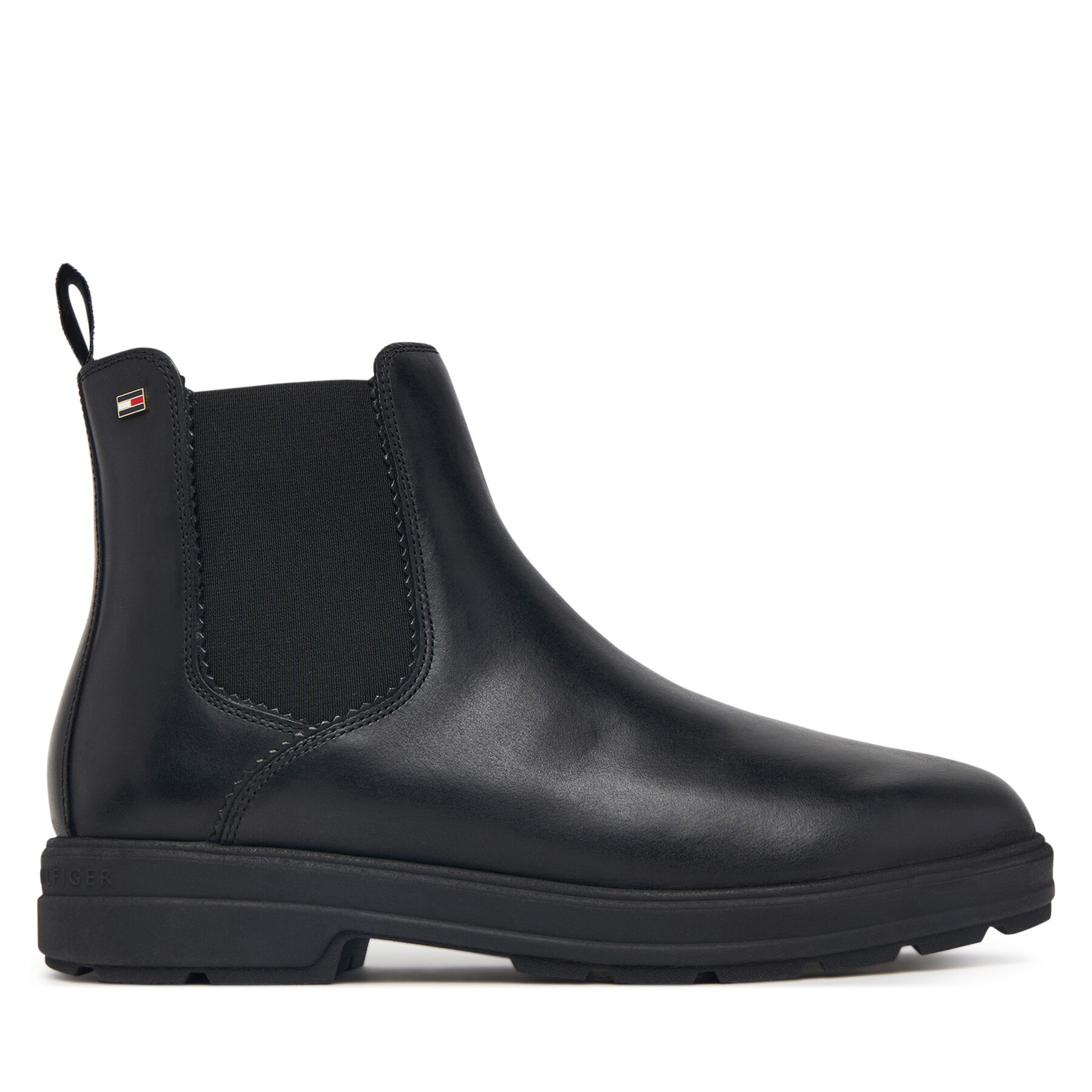 Chelsea cipele Tommy Hilfiger Th Flag Outdoor Chelsea Boot FW0FW09573 Crna