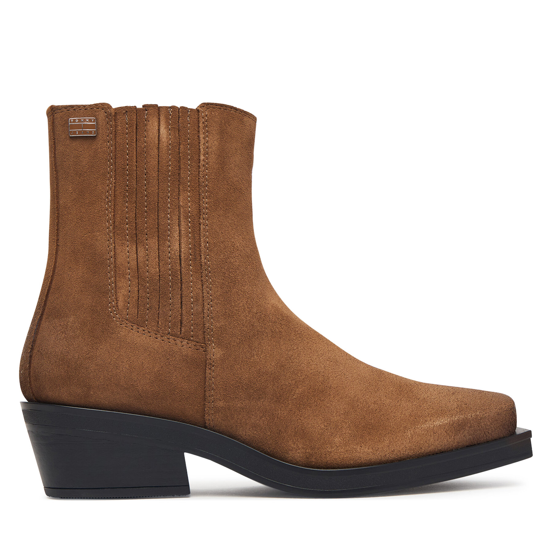 Боти Tommy Jeans Tjw Suede Cowboy Boots EN0EN03142 Кафяв
