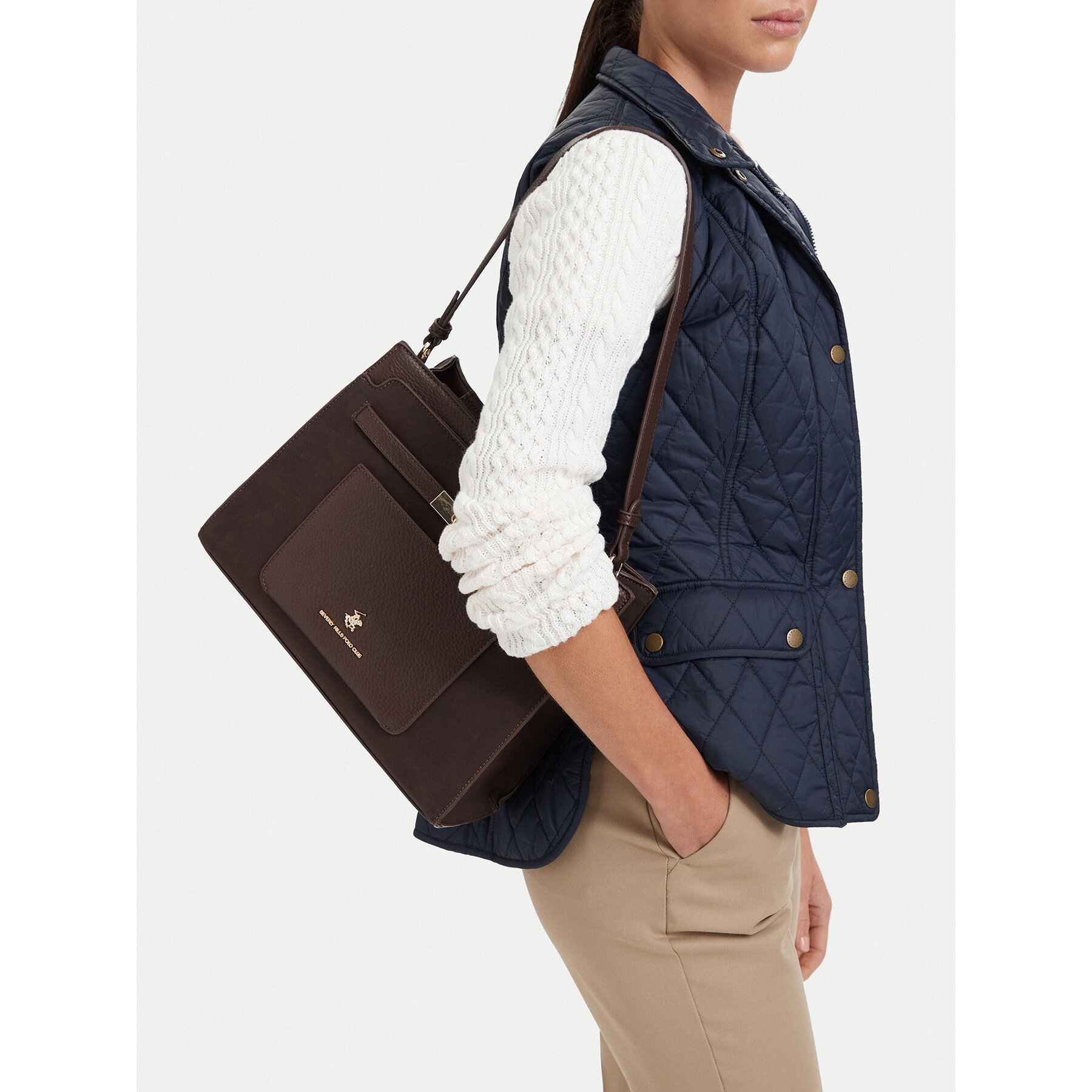 Дамска чанта Beverly Hills Polo Club CEO-BHPC-C-018-10 Кафяв