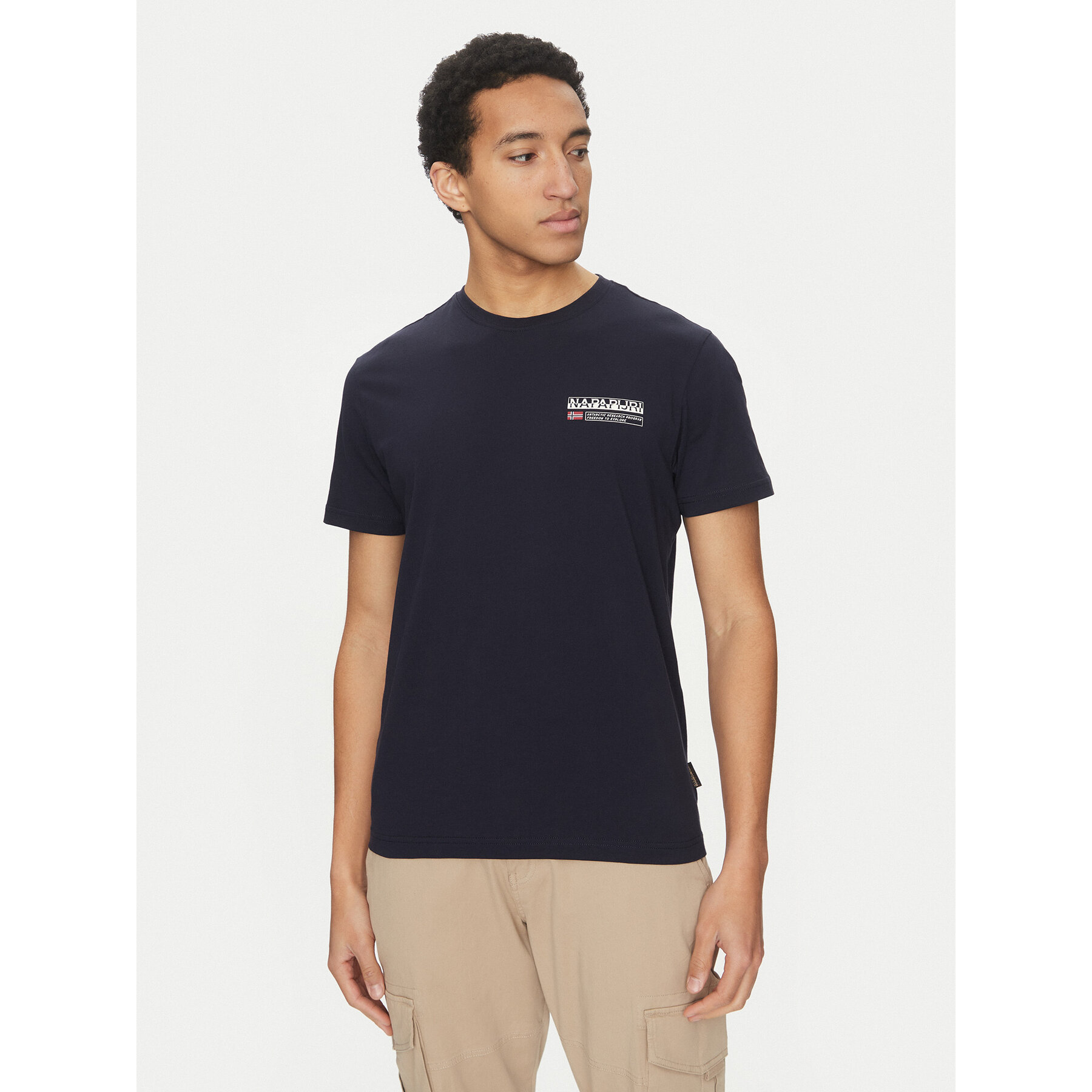 Napapijri T-Shirt Kasba NP0A4HQQ Σκούρο μπλε Regular Fit