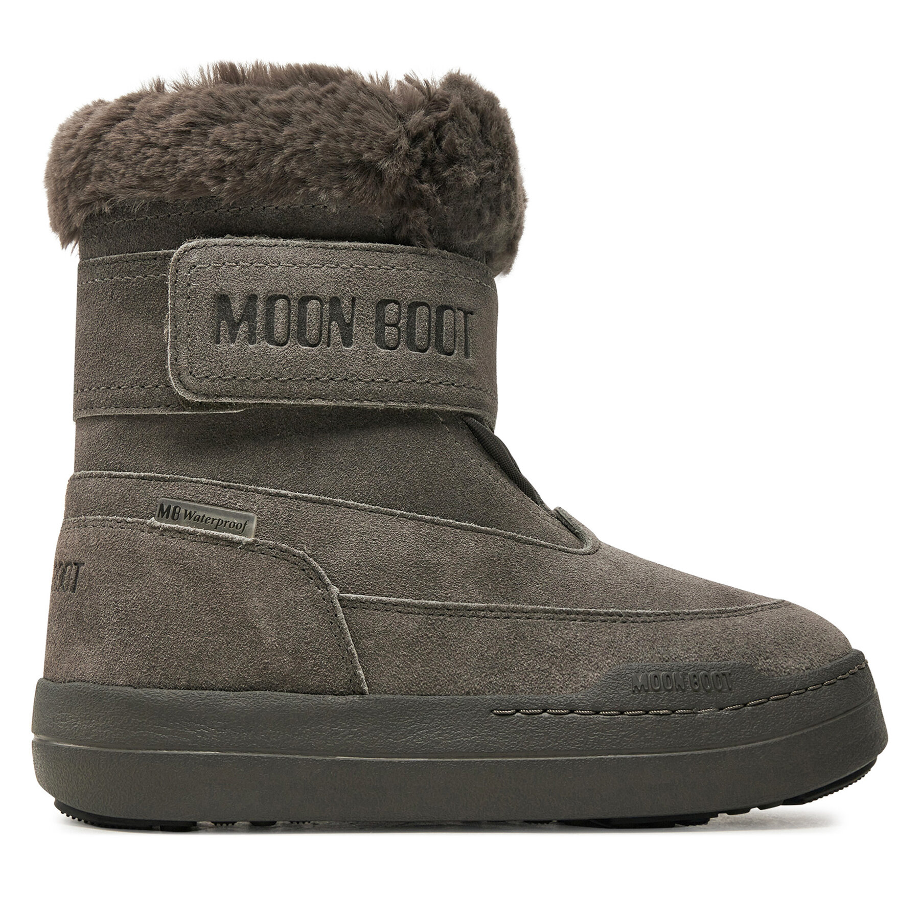 Dziecięce Śniegowce Moon Boot, Rozmiar 32 Szary Junior Park Dtrap Boot Suede 80D3440040