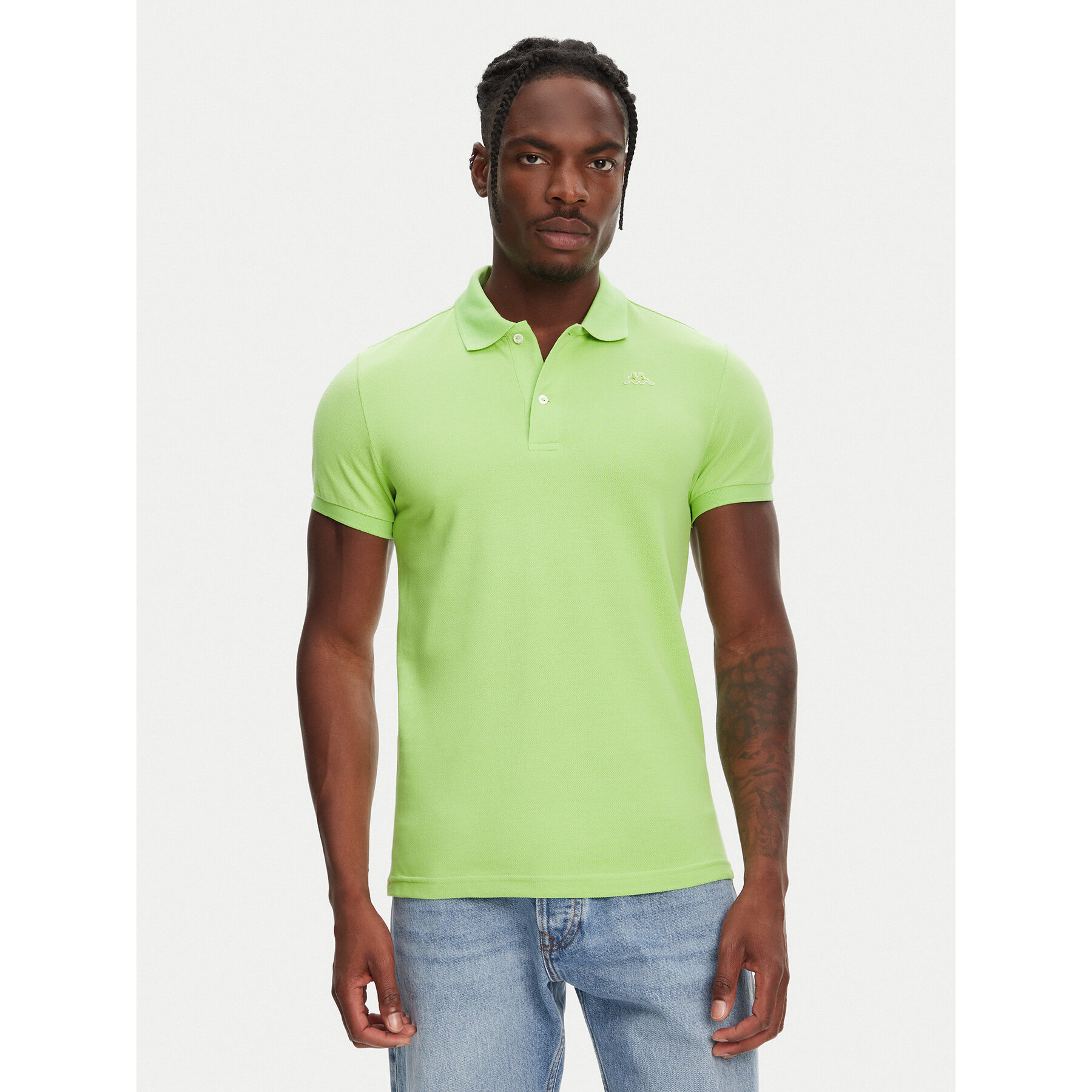 Robe di Kappa Pólóing William 6006170 Zöld Slim Fit