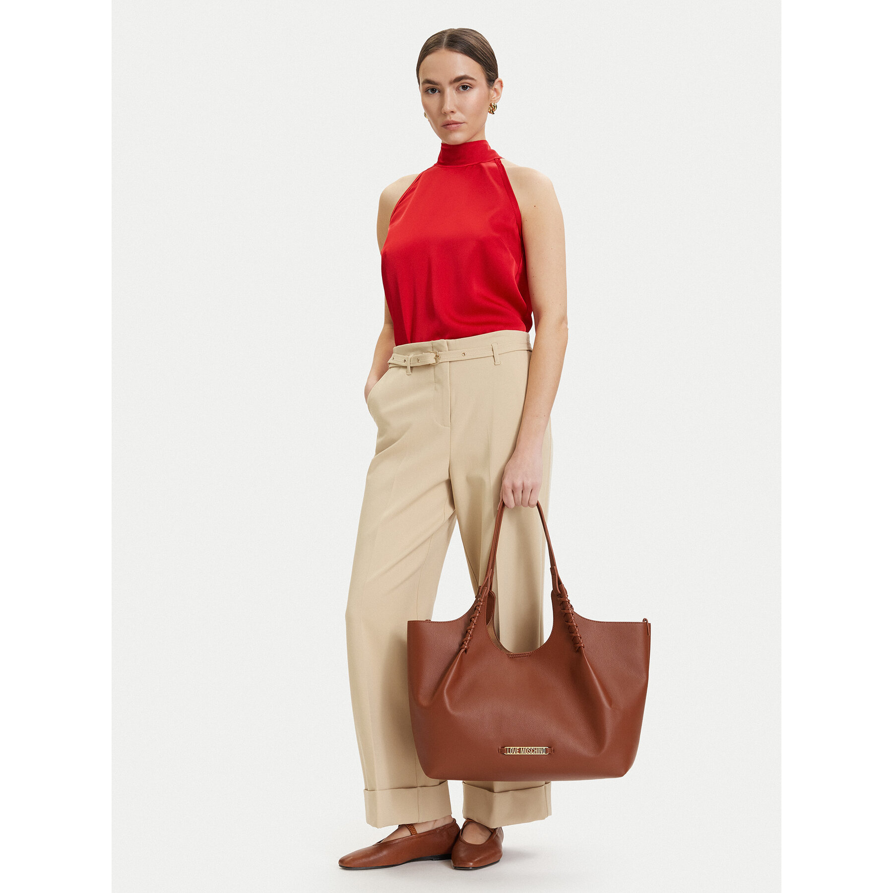 Ročna torba LOVE MOSCHINO JC4297PP0OKL0300 Rjava