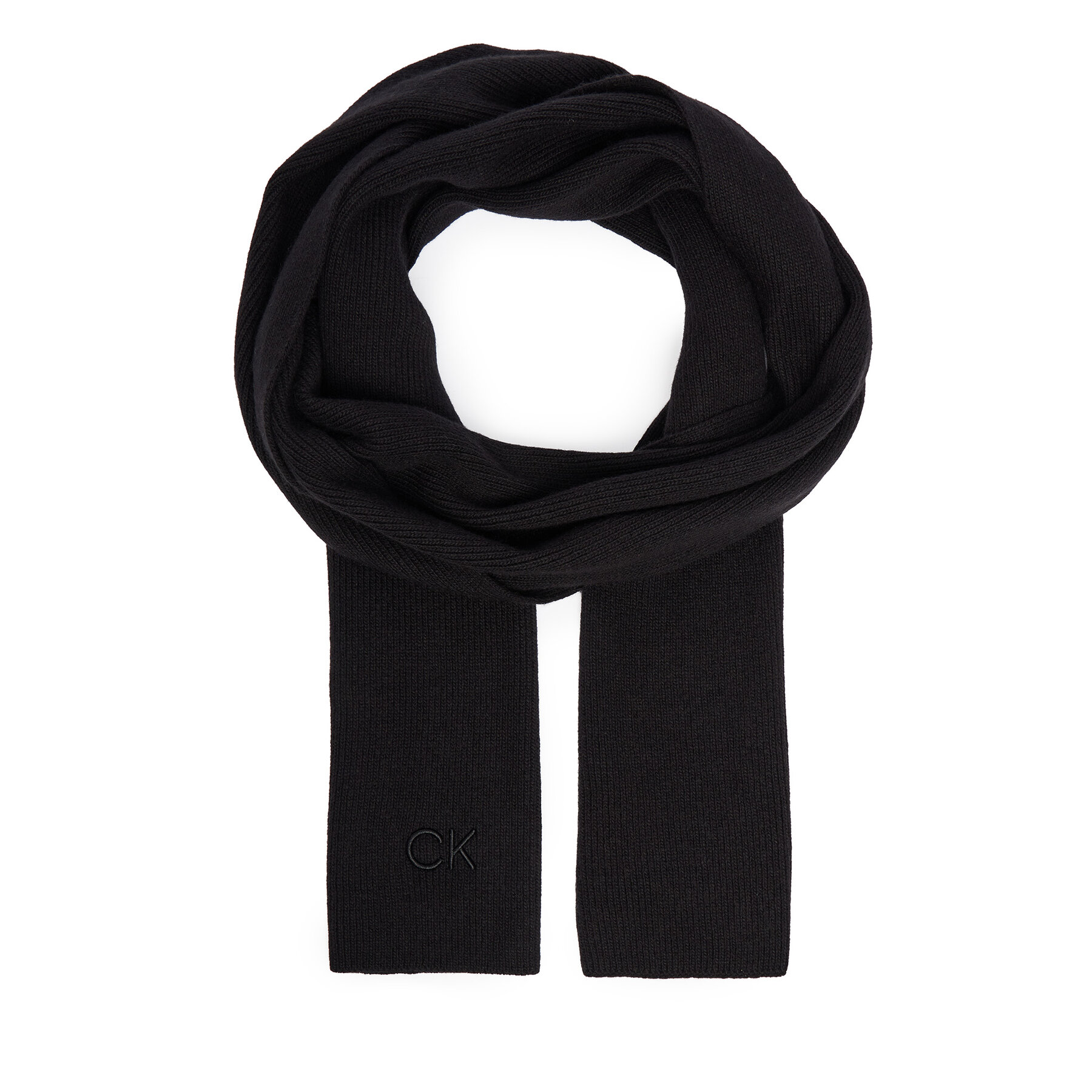 Κασκόλ Calvin Klein Embroidery Fine K60K612601 Μαύρο