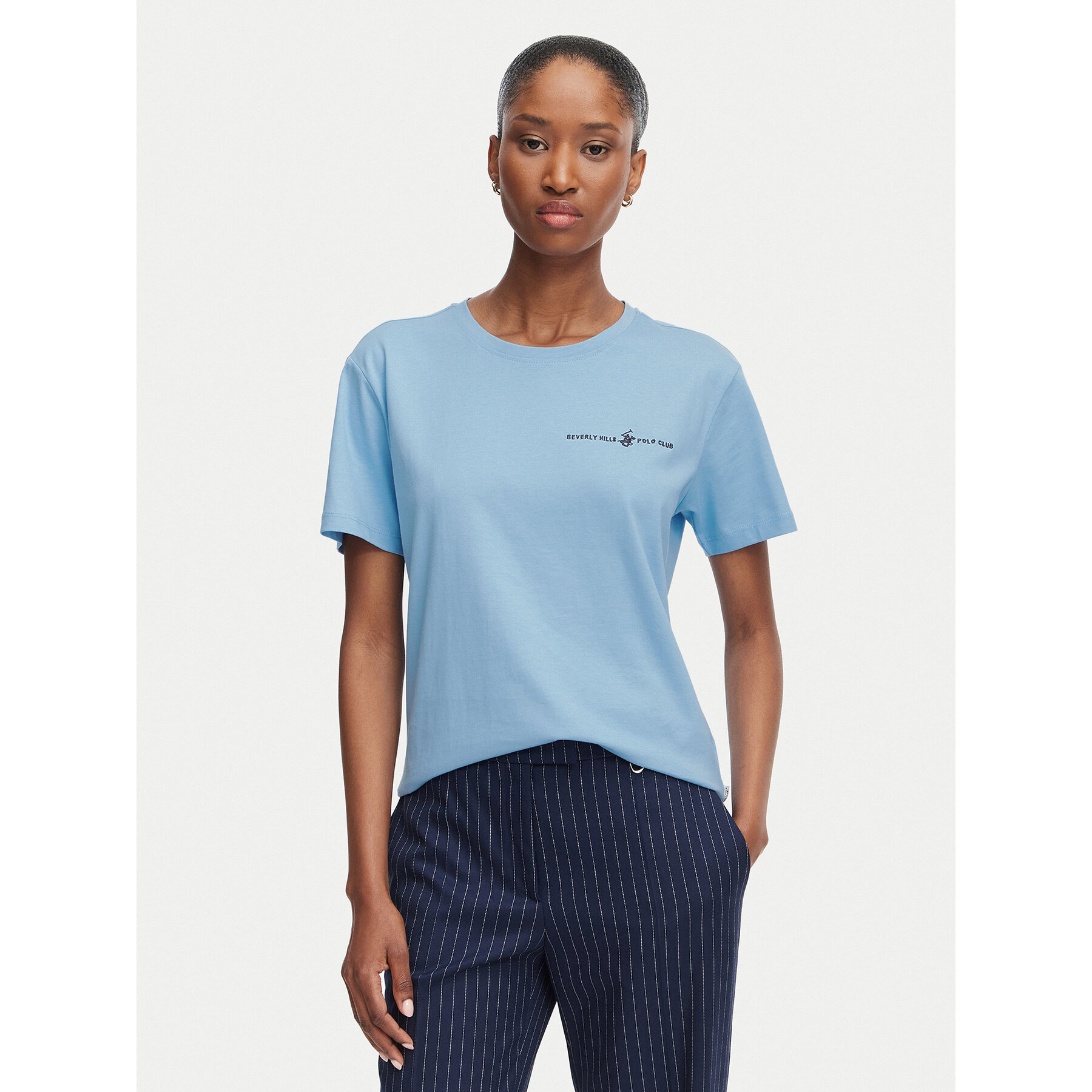 Beverly Hills Polo Club T-Shirt P-SS26W-TS085 Hellblau Regular Fit