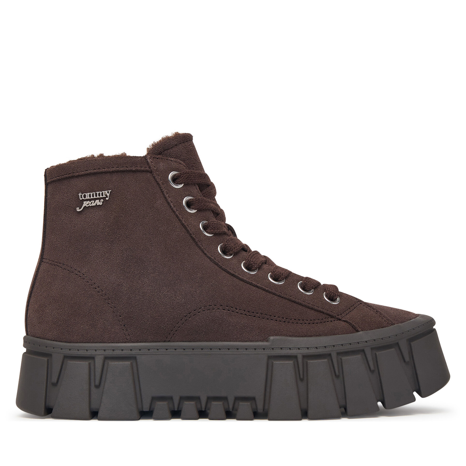 Šnurovacia obuv Tommy Jeans Tjw Platform Sneaker Mc Wl EN0EN03134 Tmavo hnedá