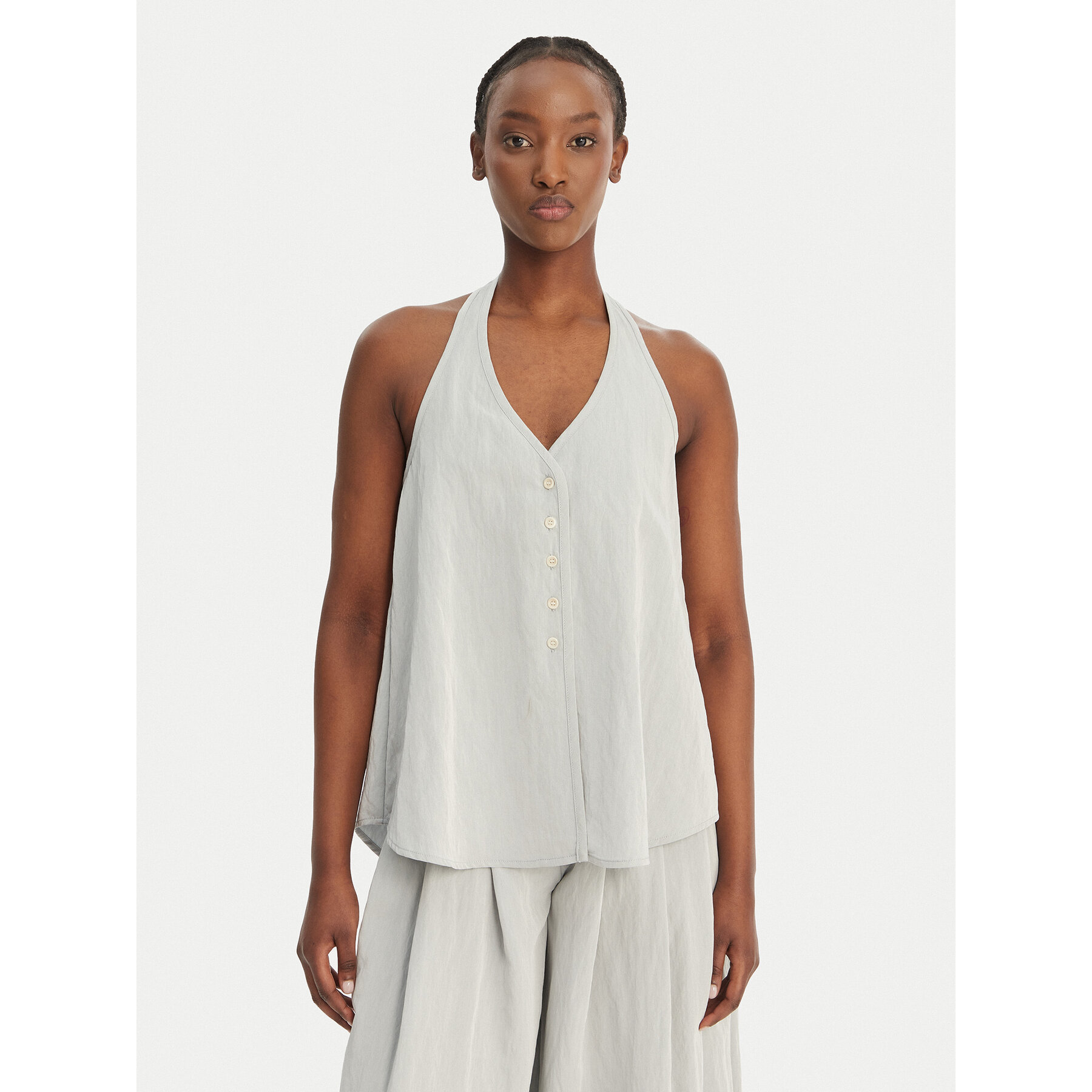Eleh Bluse SS260092 Himmelblau Relaxed Fit