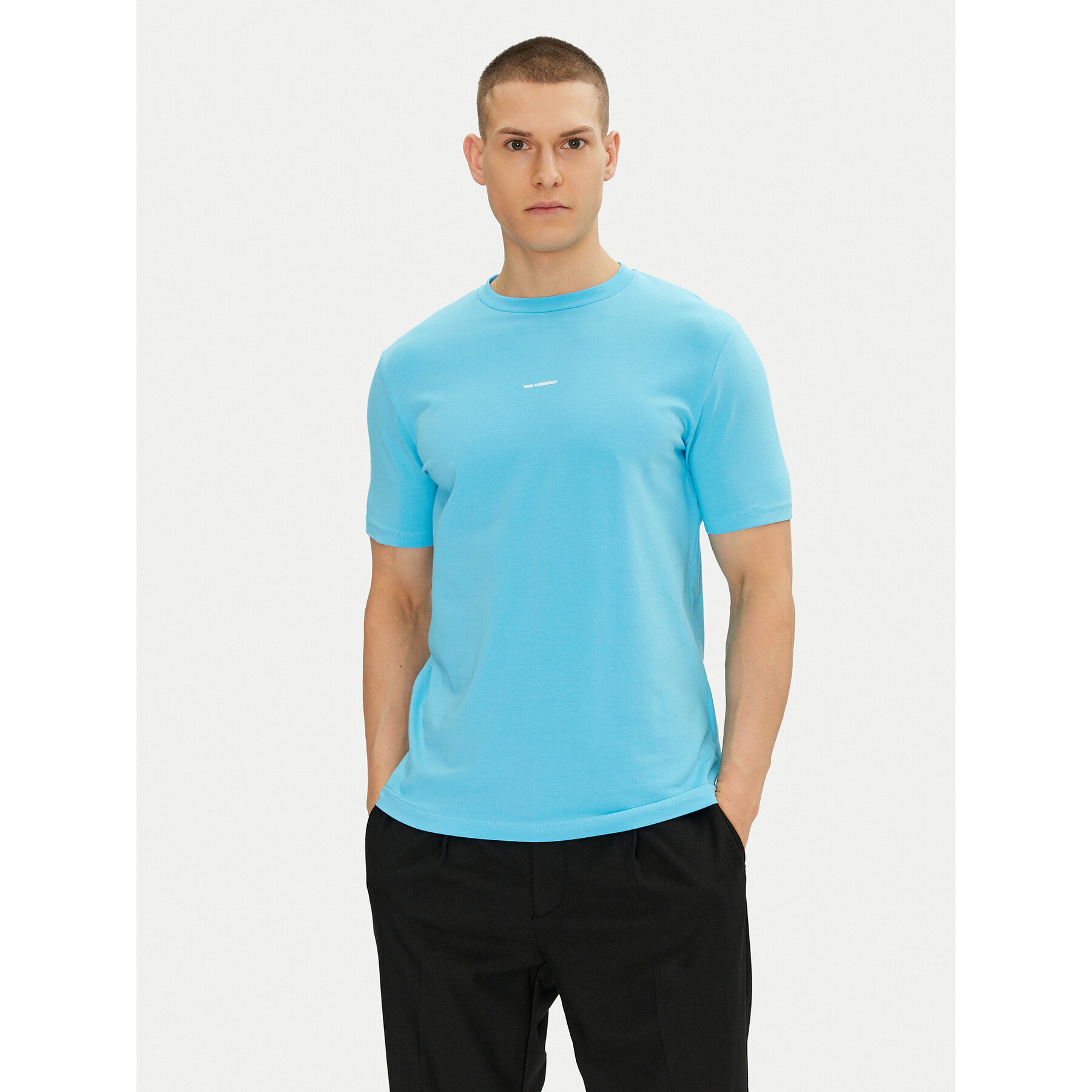 KARL LAGERFELD T-shirt 755030 552235 Celeste Regular Fit