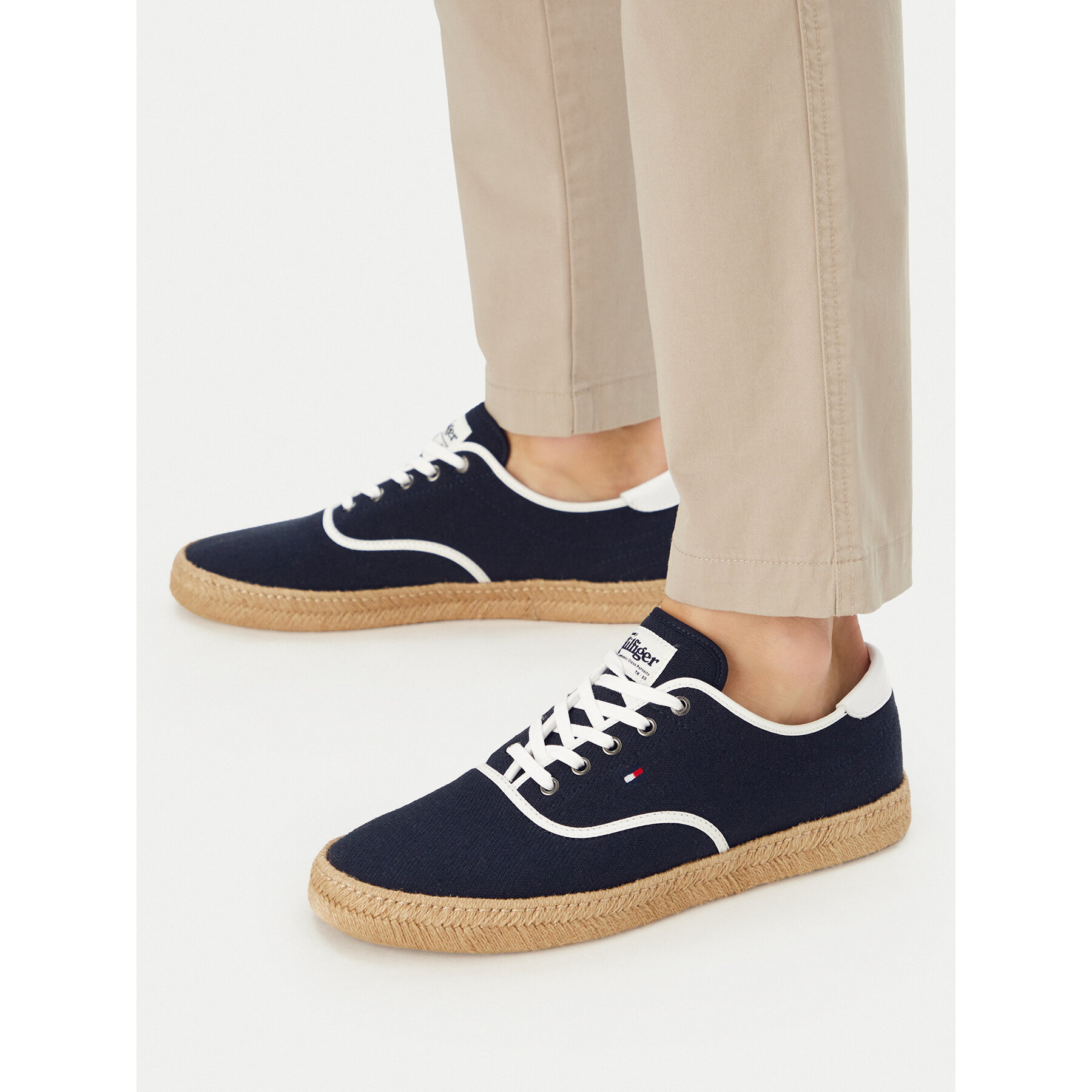Espadrile Tommy Hilfiger Th Hi Vulc Core Jutte Canvas FM0FM05872 Mornarsko modra