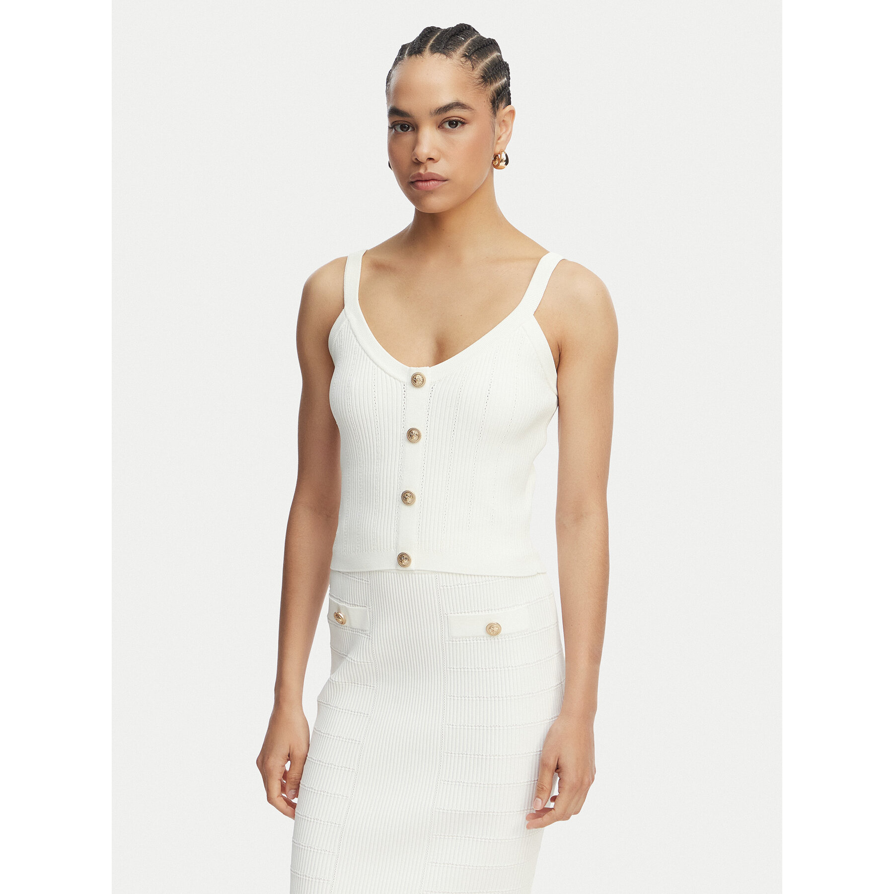 Guess Felső W5YR10 Z0130 Fehér Regular Fit