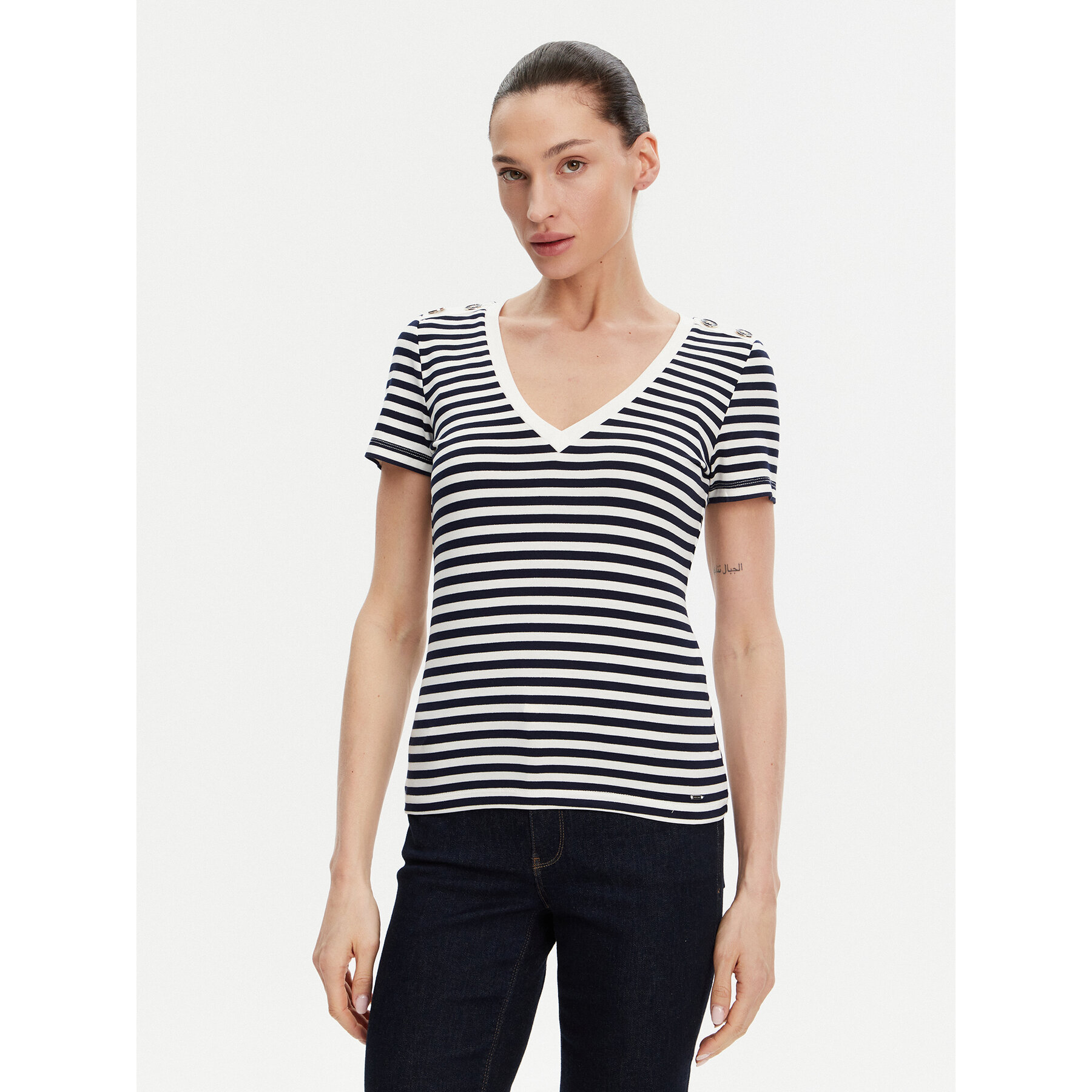 Morgan T-Shirt 241-DINA Σκούρο μπλε Regular Fit