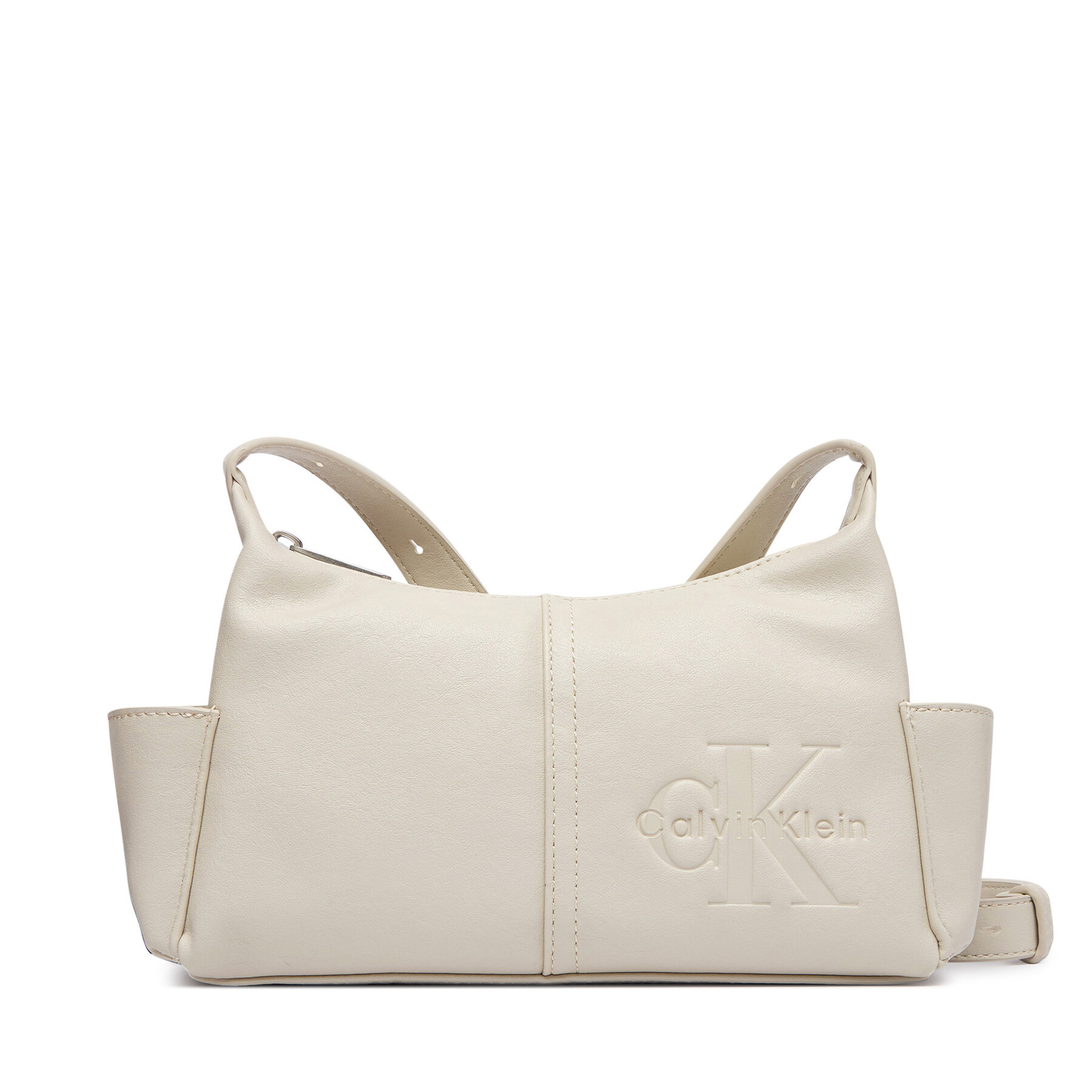 Τσάντα Calvin Klein Pockets Monologo Crossbody LV04F3687G Κρεμ