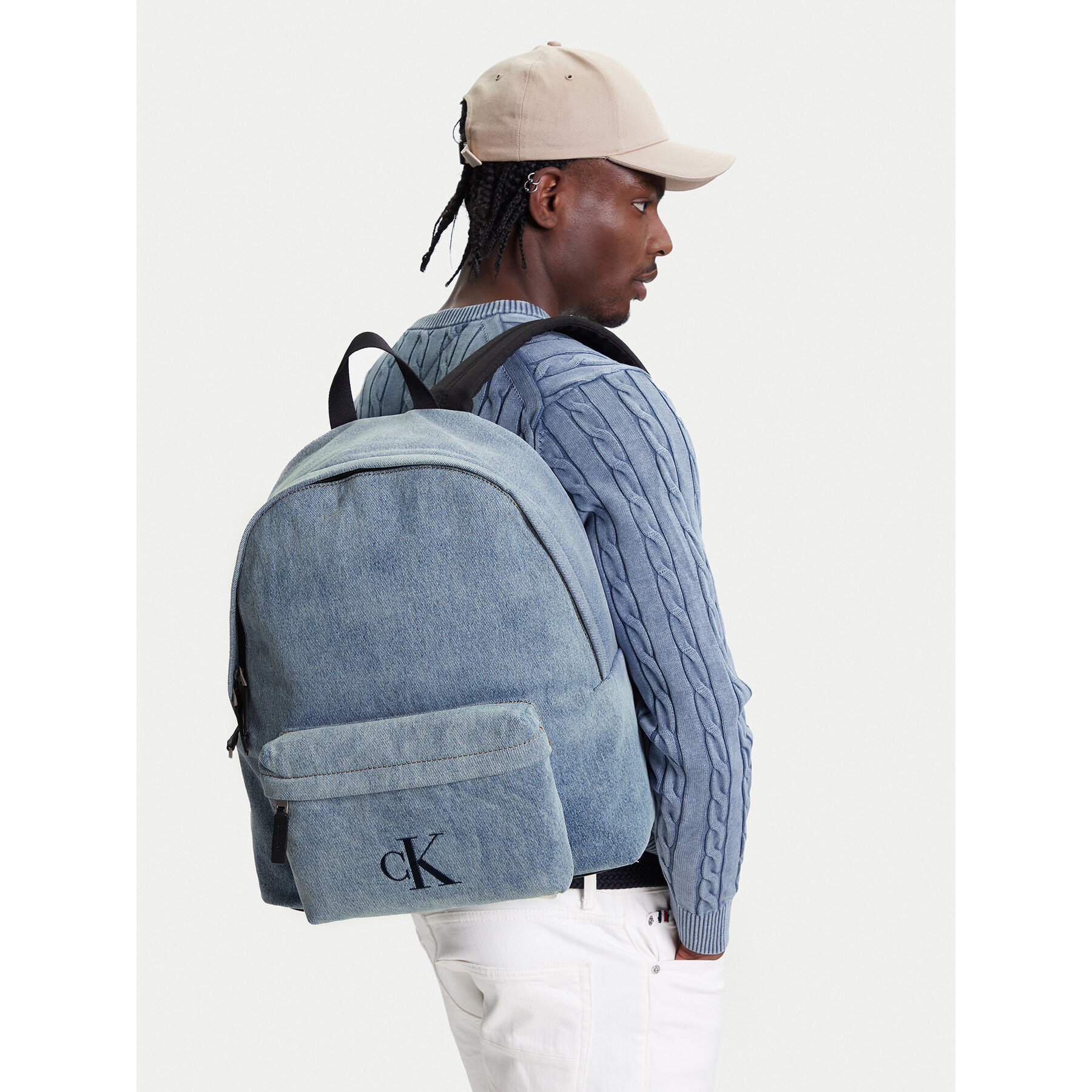 Ruksak Calvin Klein Denim Backpack 40 LV04G3138G Svetlo modrá
