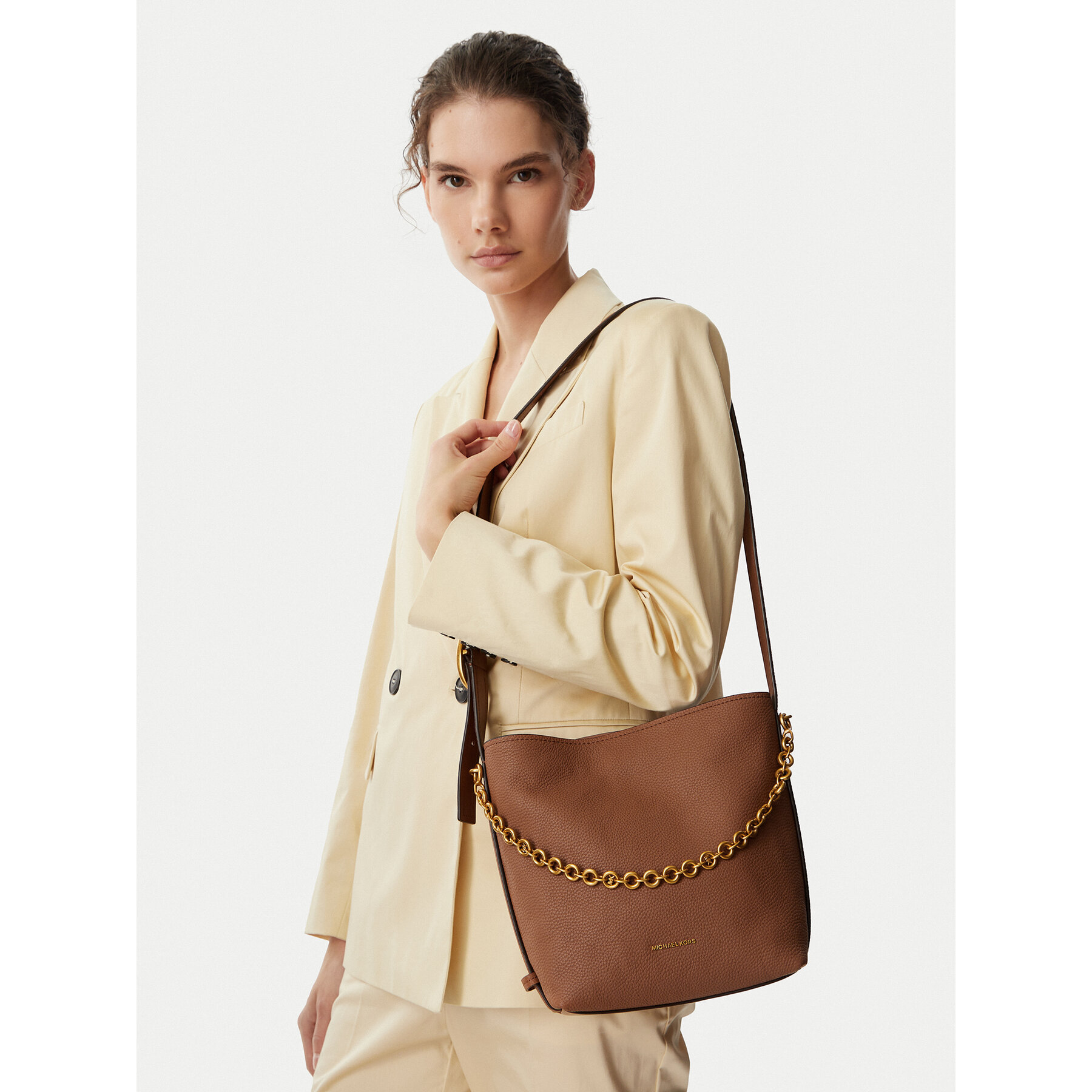 Дамска чанта MICHAEL Michael Kors 30T6AUEM5L Кафяв