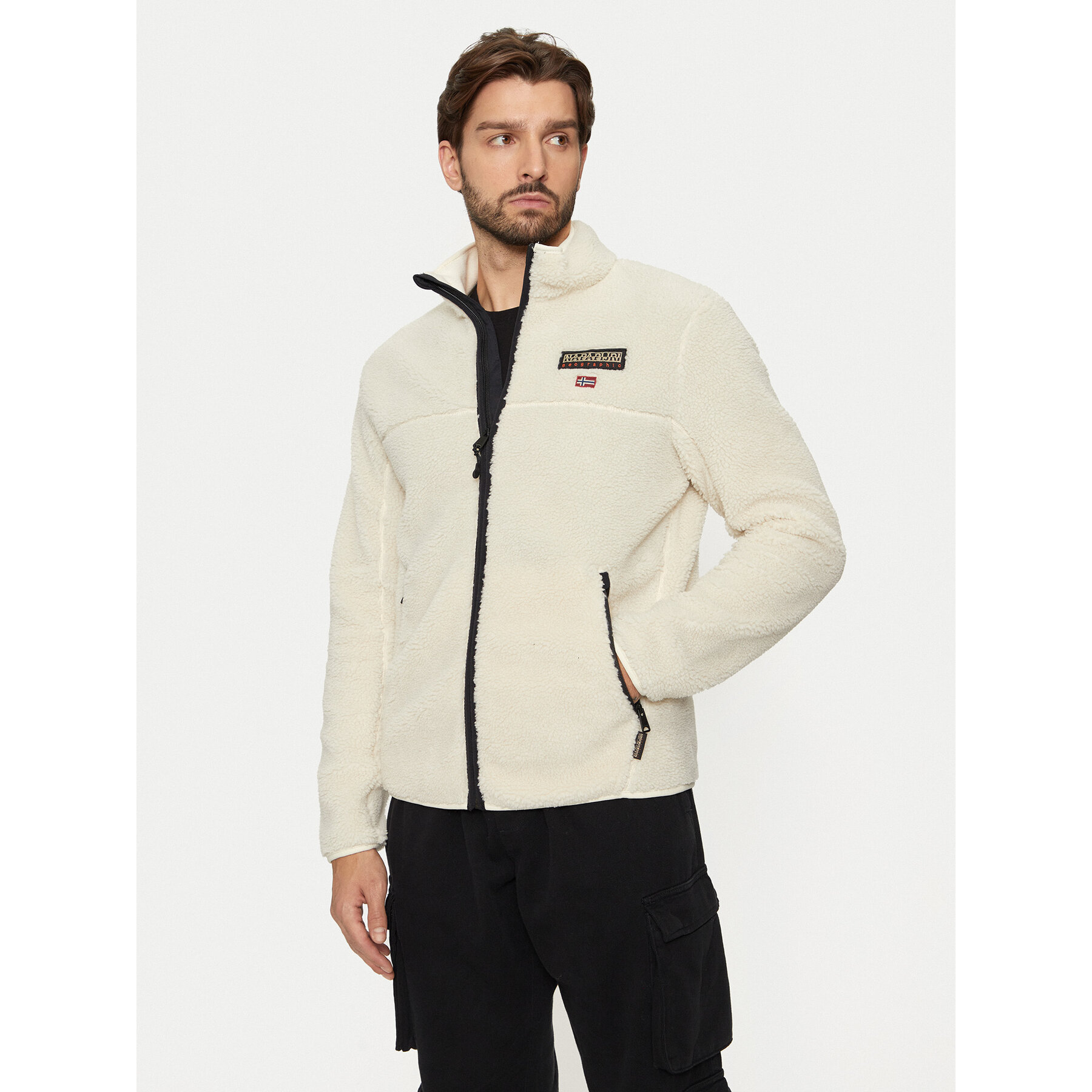 Napapijri Fleecejacke Tynik NP0A4IA9 Beige Regular Fit