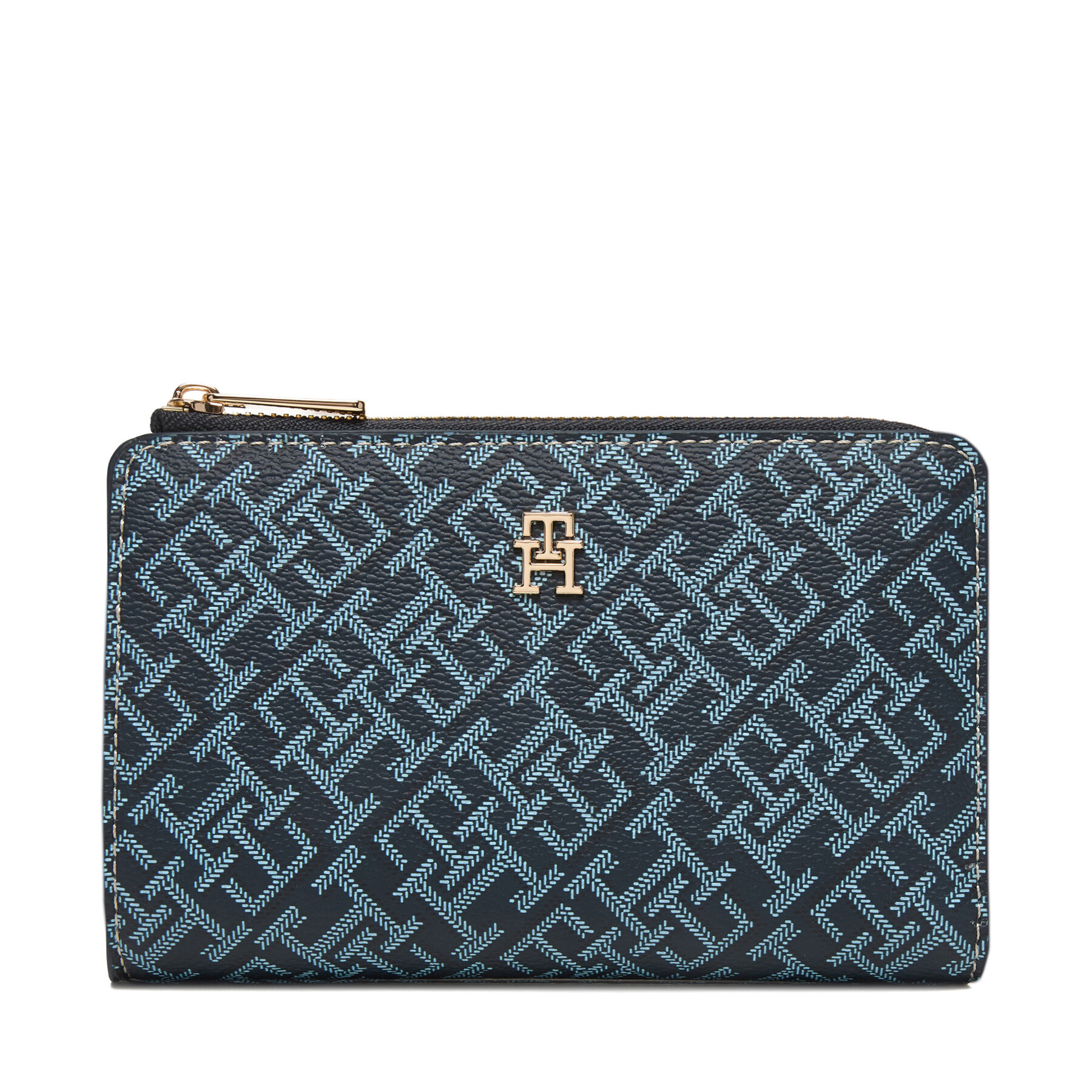 Portofel Tommy Hilfiger Th Icon Bifold Wallet Monoplay AW0AW18594 Bleumarin
