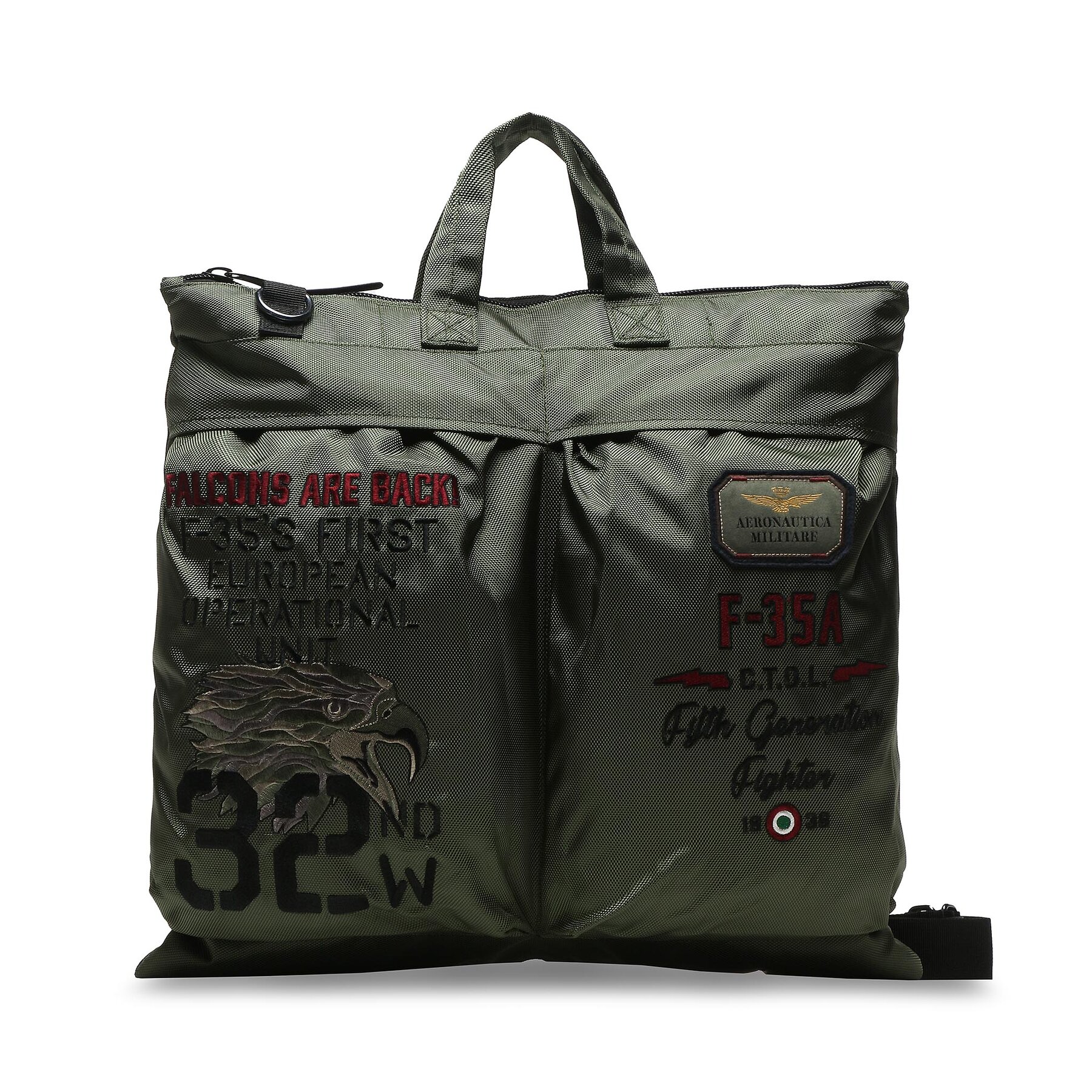 Geantă Aeronautica Militare 231BO1092CT3050 Verde Militare 07253