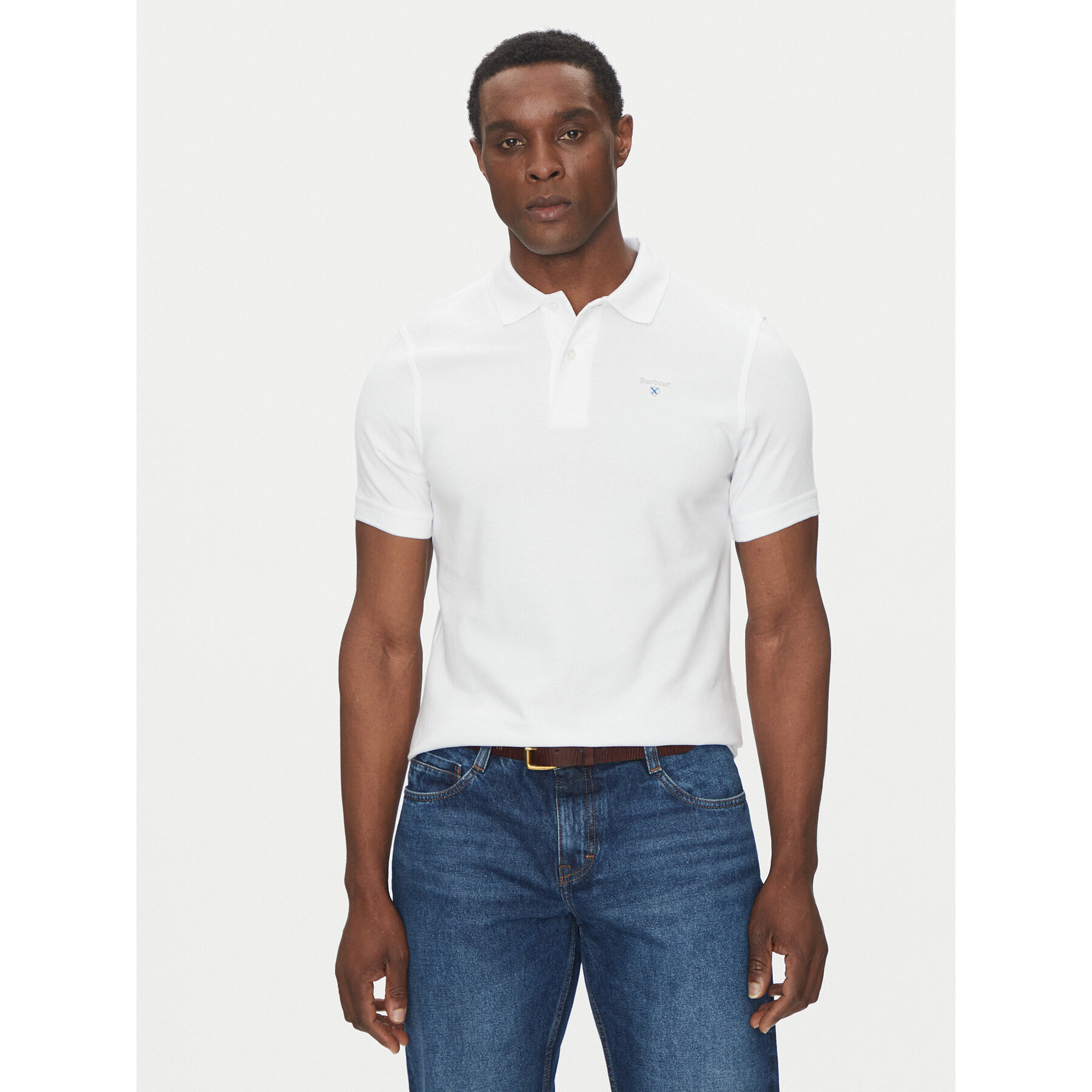 Barbour Polo Original Sports MML0358WH11 Λευκό Tailored Fit