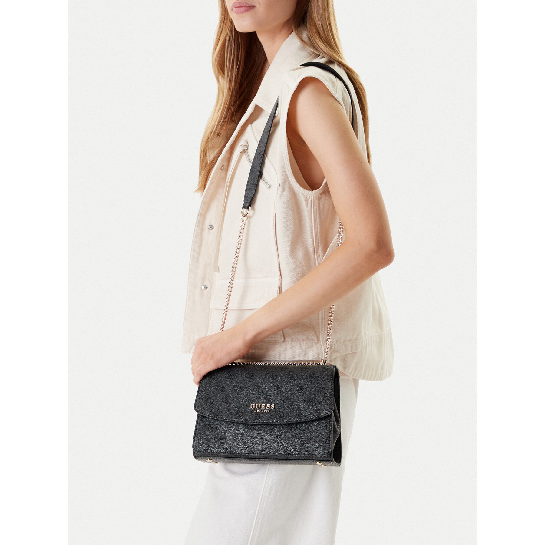 Дамска чанта Guess Calista HWSG73 34210 Сив