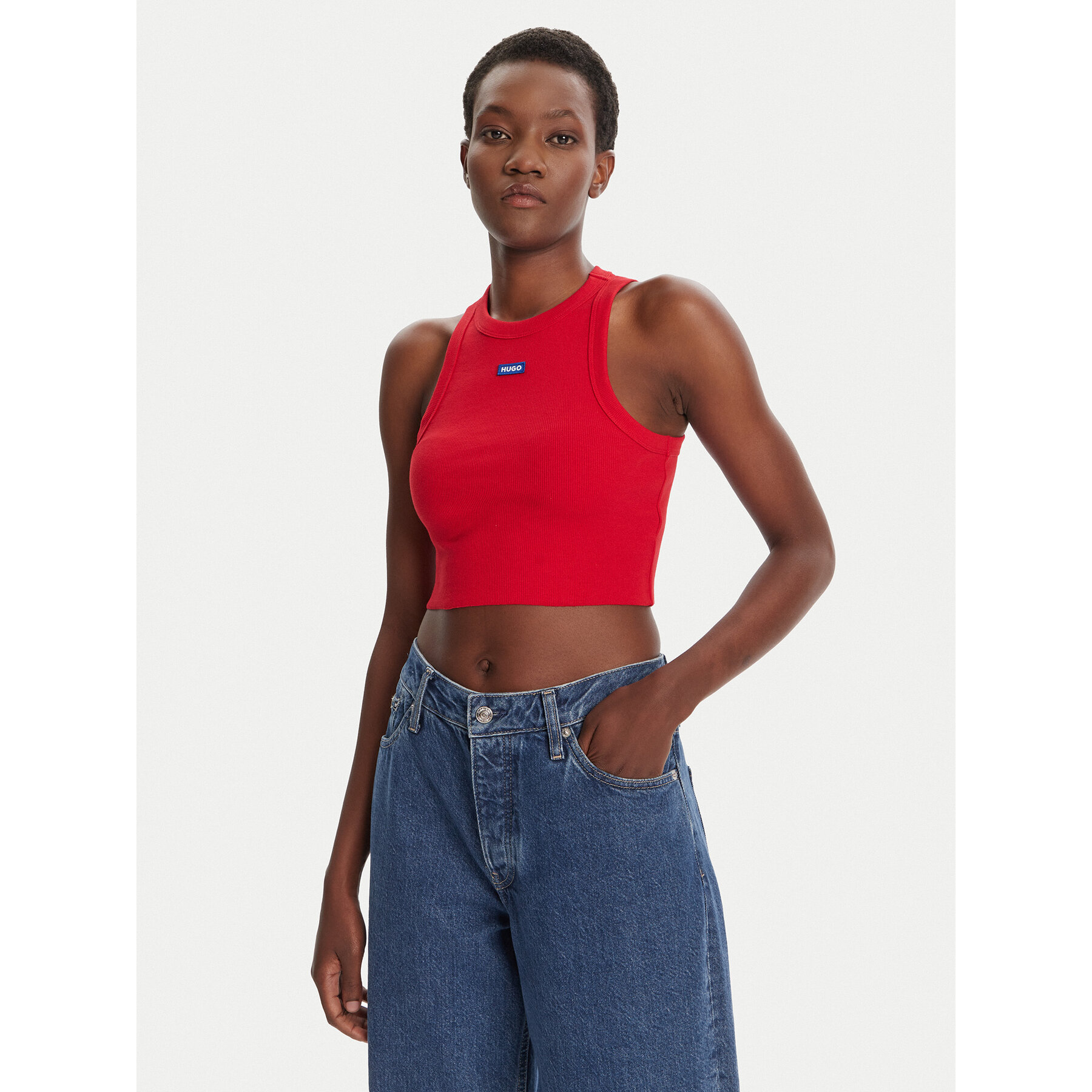 HUGO Top Baby 50511450 Rdeča Slim Fit