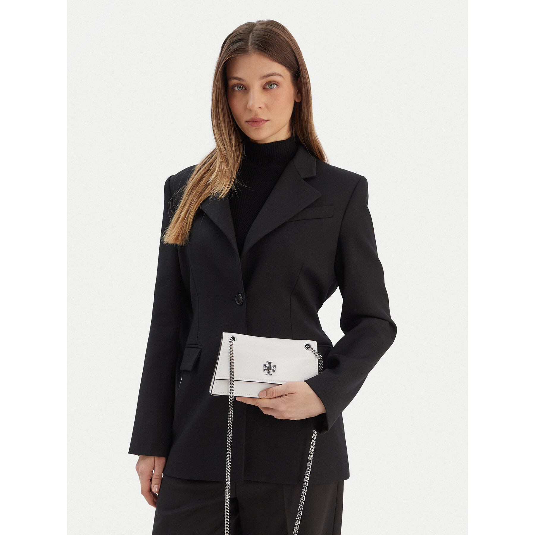 Torbica Tory Burch Kira Turnlock Mini Bag 176642 Bijela