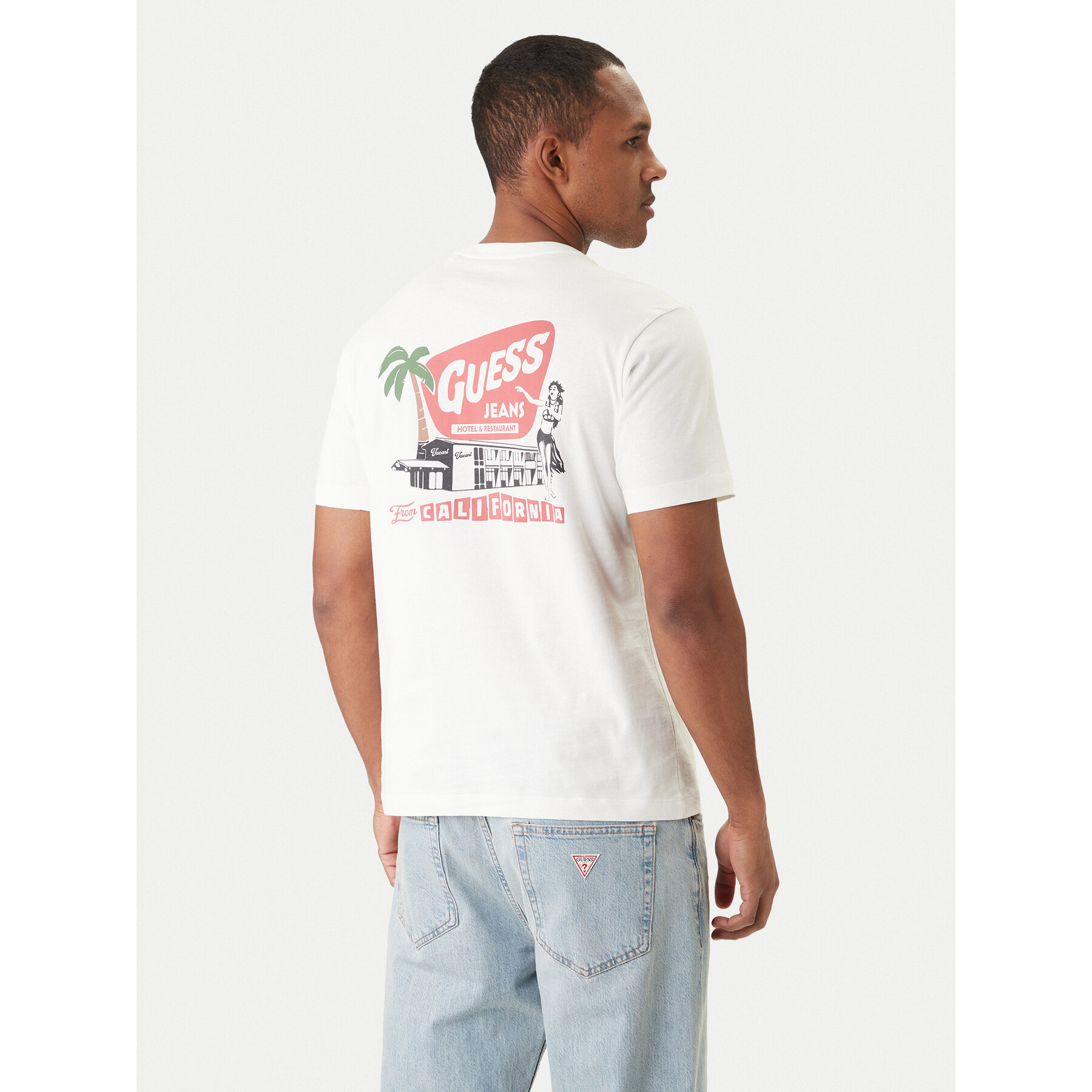 Guess Jeans T-Shirt M6GIC0 K8HM0 Λευκό Regular Fit