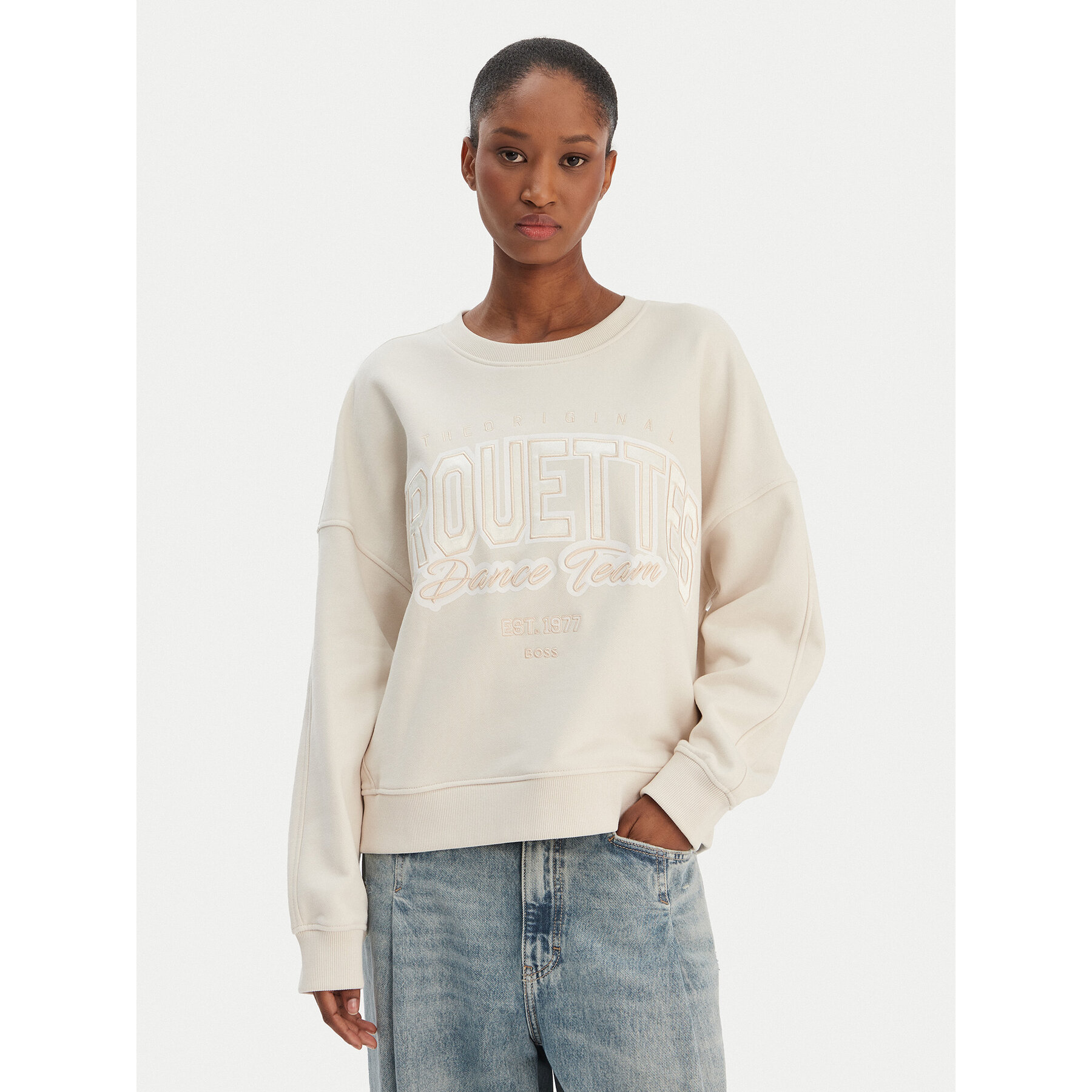 BOSS Sweatshirt C Ever 50556999 Creme Oversize