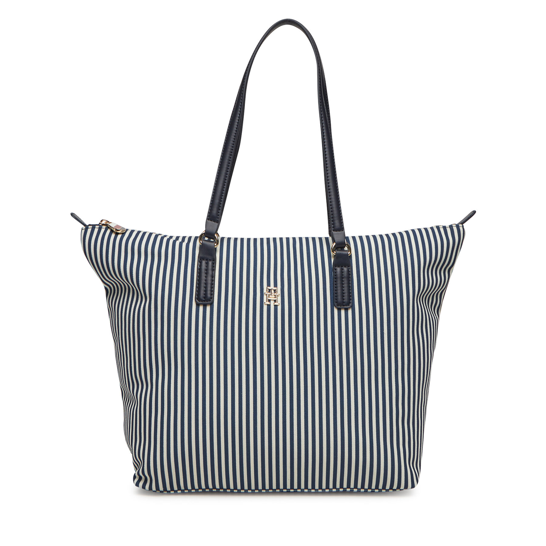 Geantă Tommy Hilfiger Poppy Summer Tote AW0AW17203 Bleumarin
