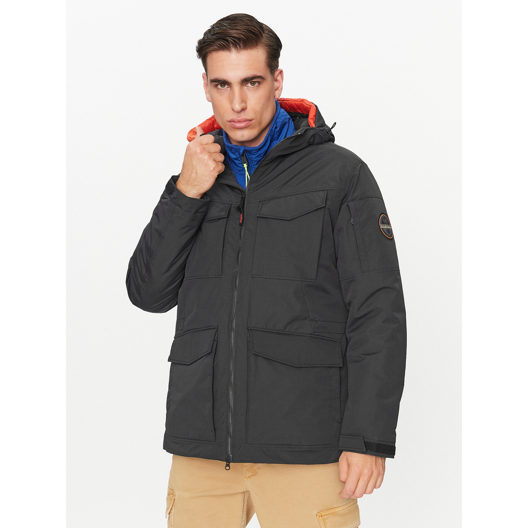Napapijri Übergangsjacke 20-22 Field NP0A4HEK Schwarz Regular Fit