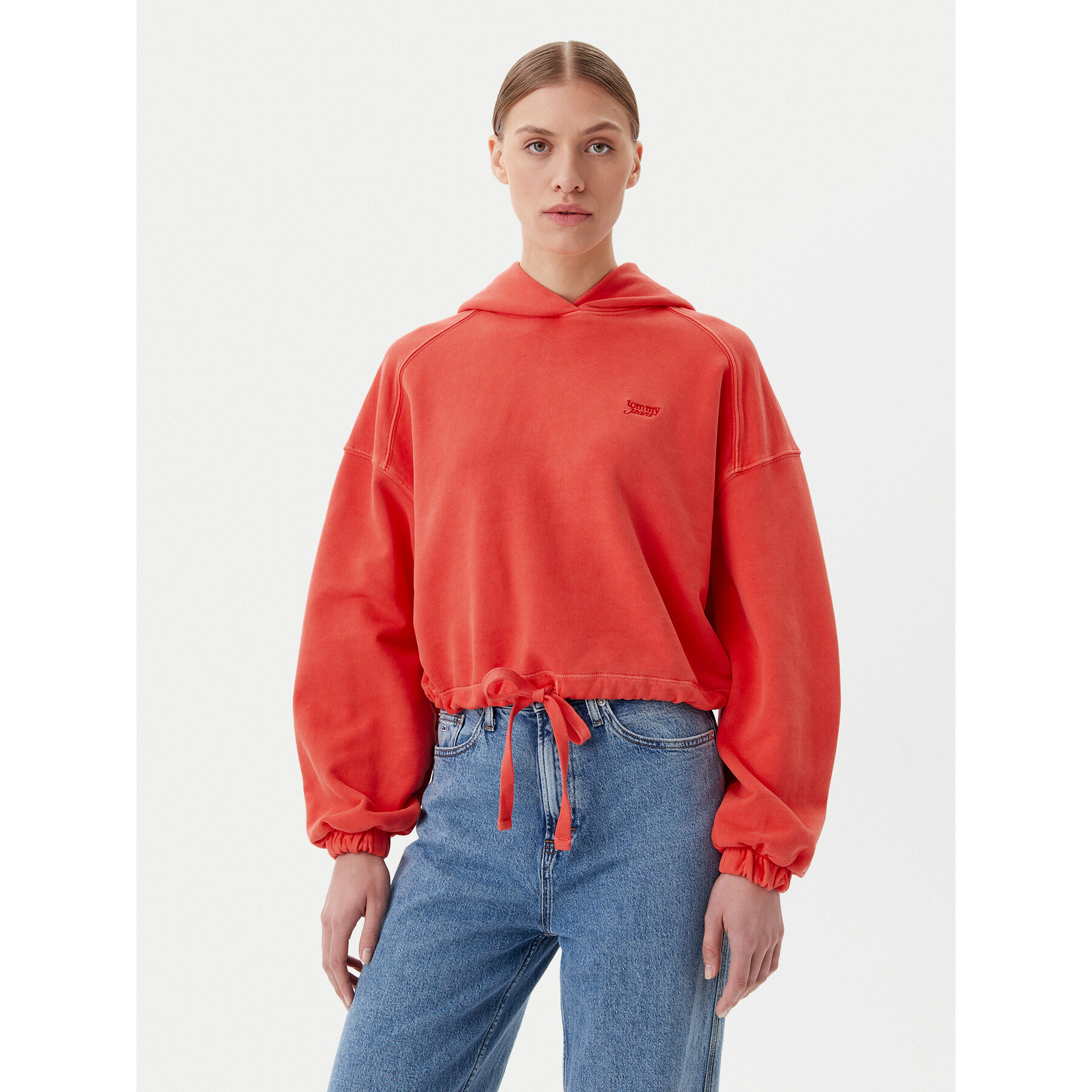 Tommy Jeans Sweatshirt DW0DW20314 Orange Relaxed Fit