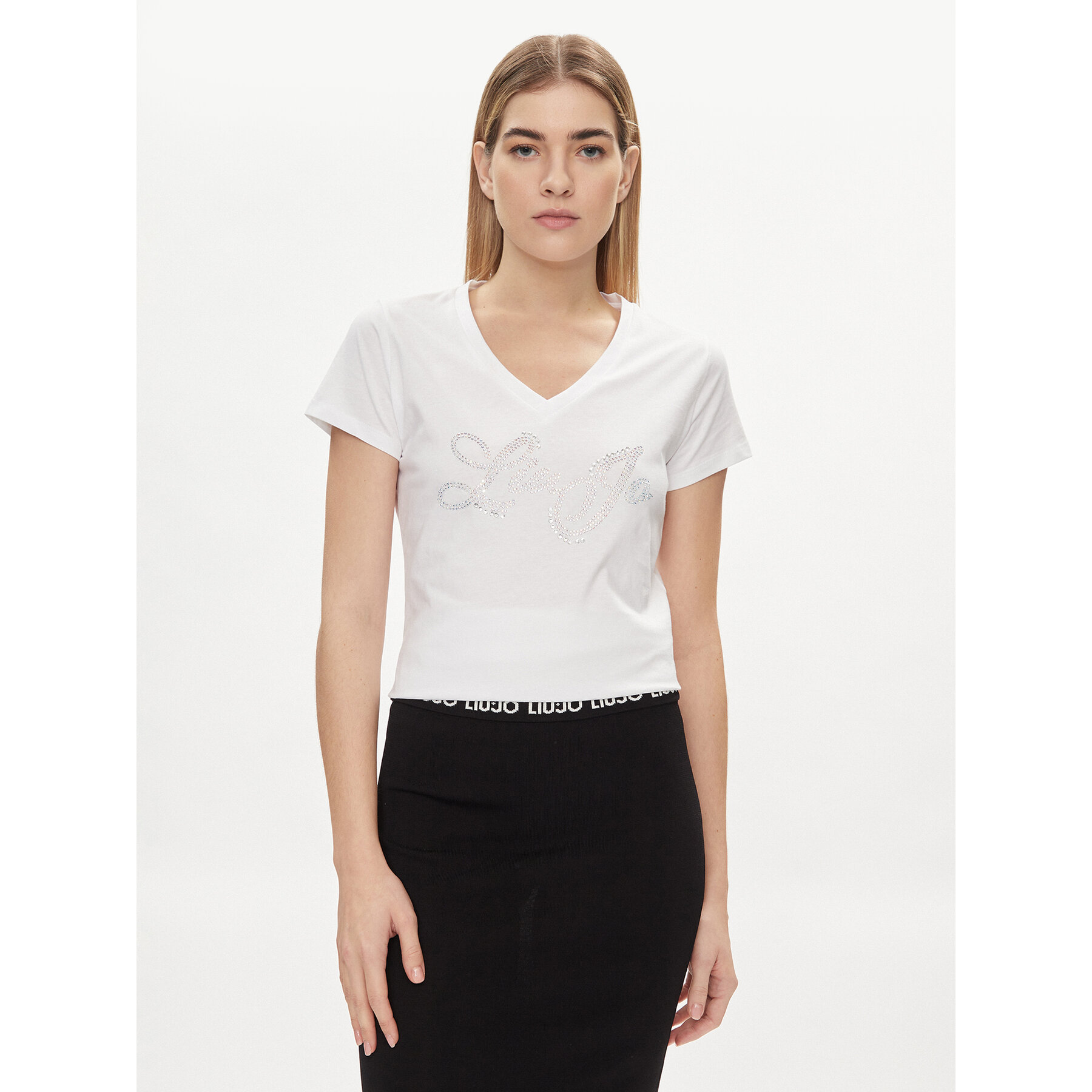 Liu Jo T-Shirt MA4337 JS923 Εκρού Regular Fit