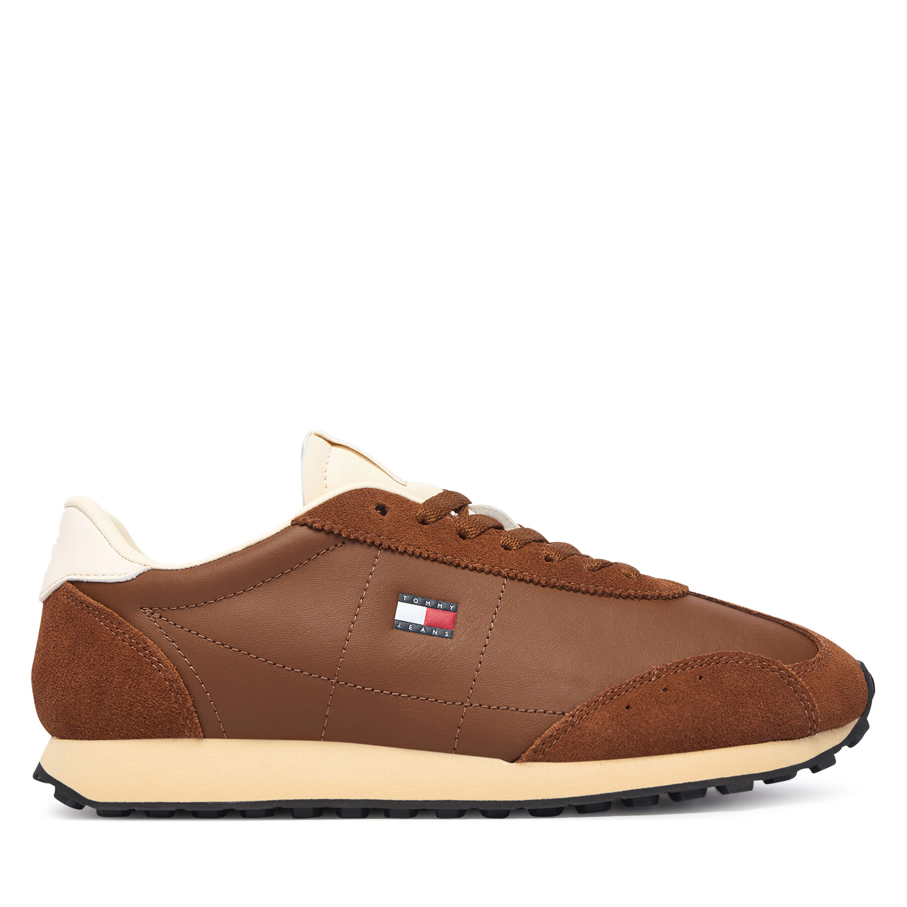Sneakersy Tommy Jeans Retro Runner Archive Ltr EN0EN03097 Hnedá