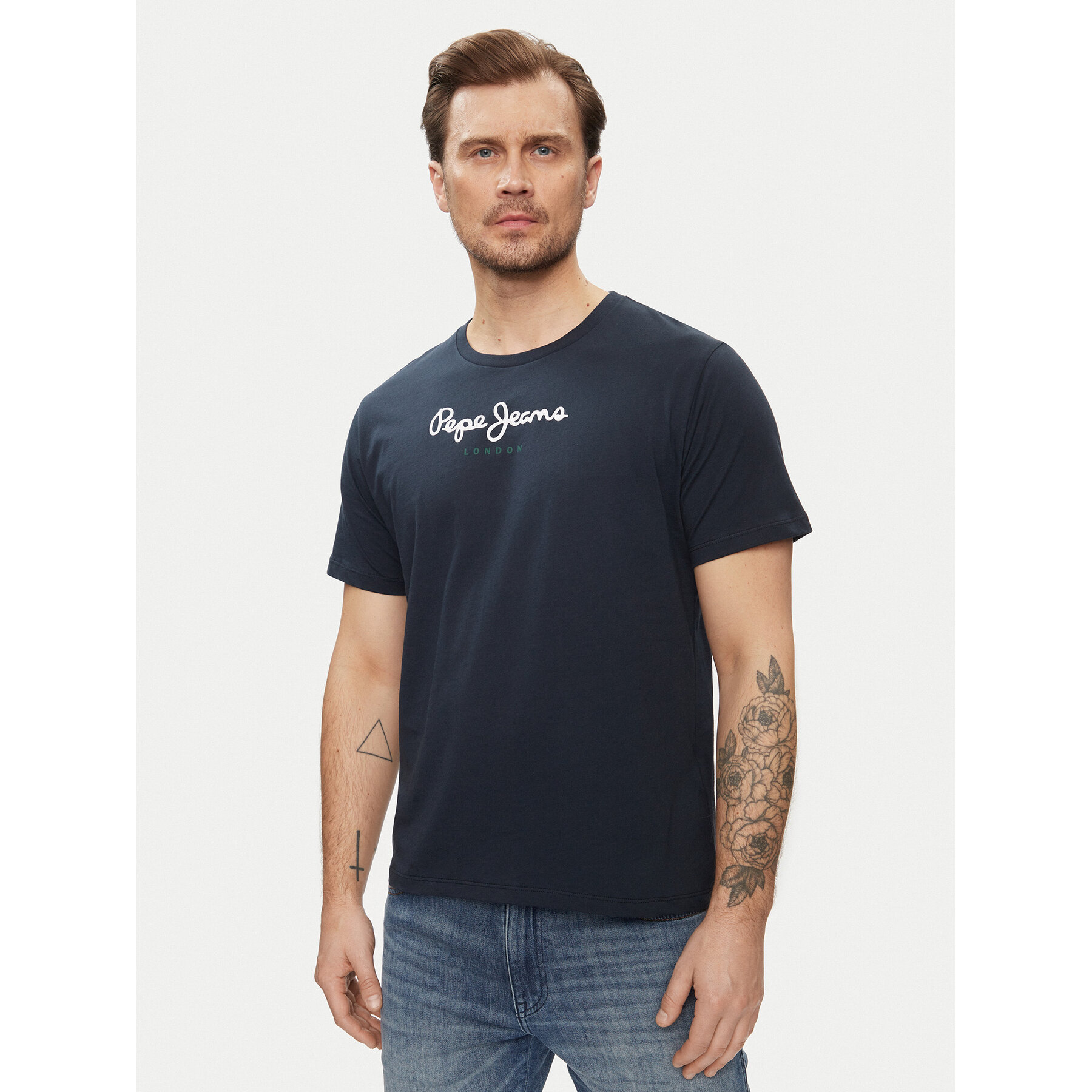 Pepe Jeans T-Shirt Eggo N PM508208 Σκούρο μπλε Regular Fit