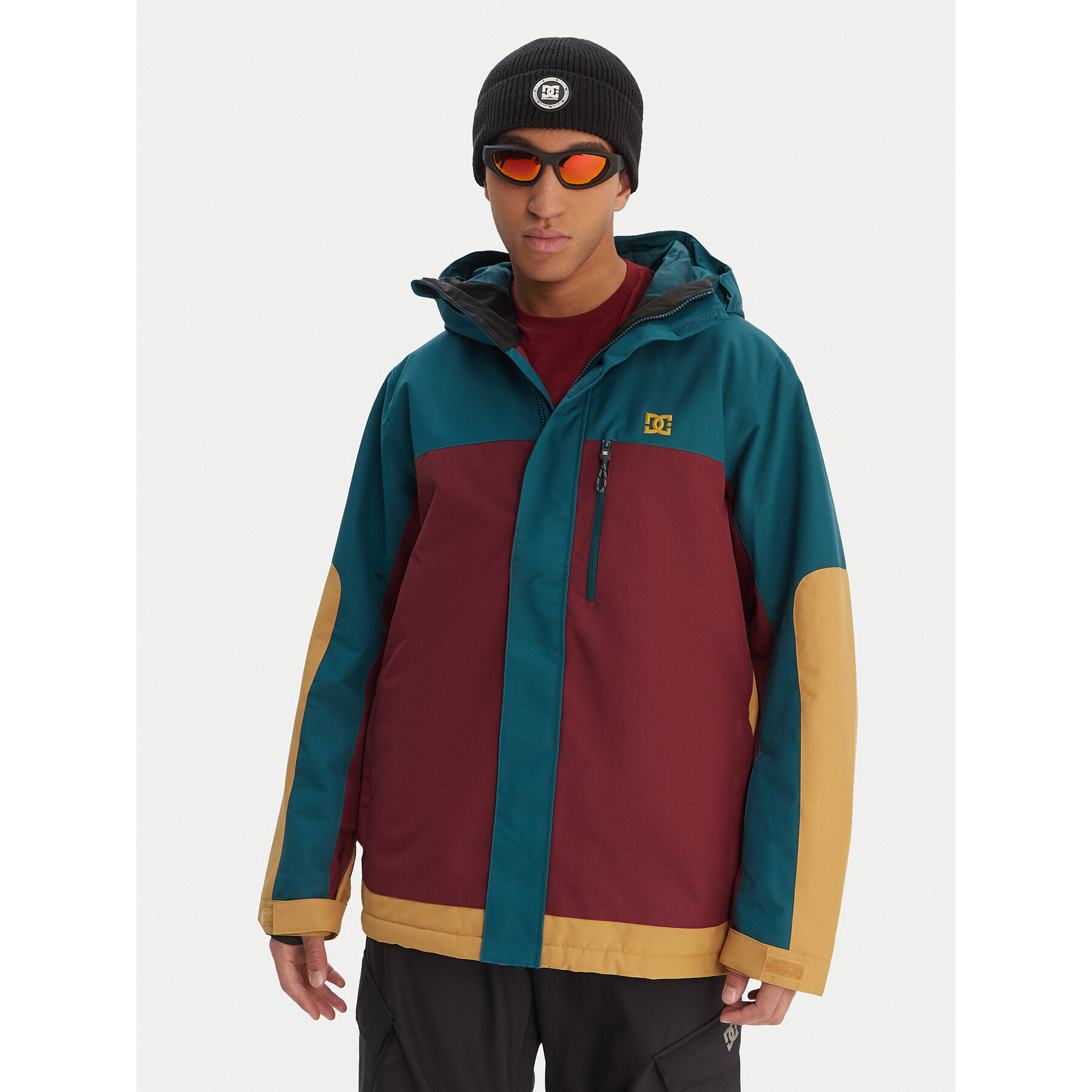 DC Shoes Skijacke Defiant ADYTJ03089 Dunkelrot Regular Fit