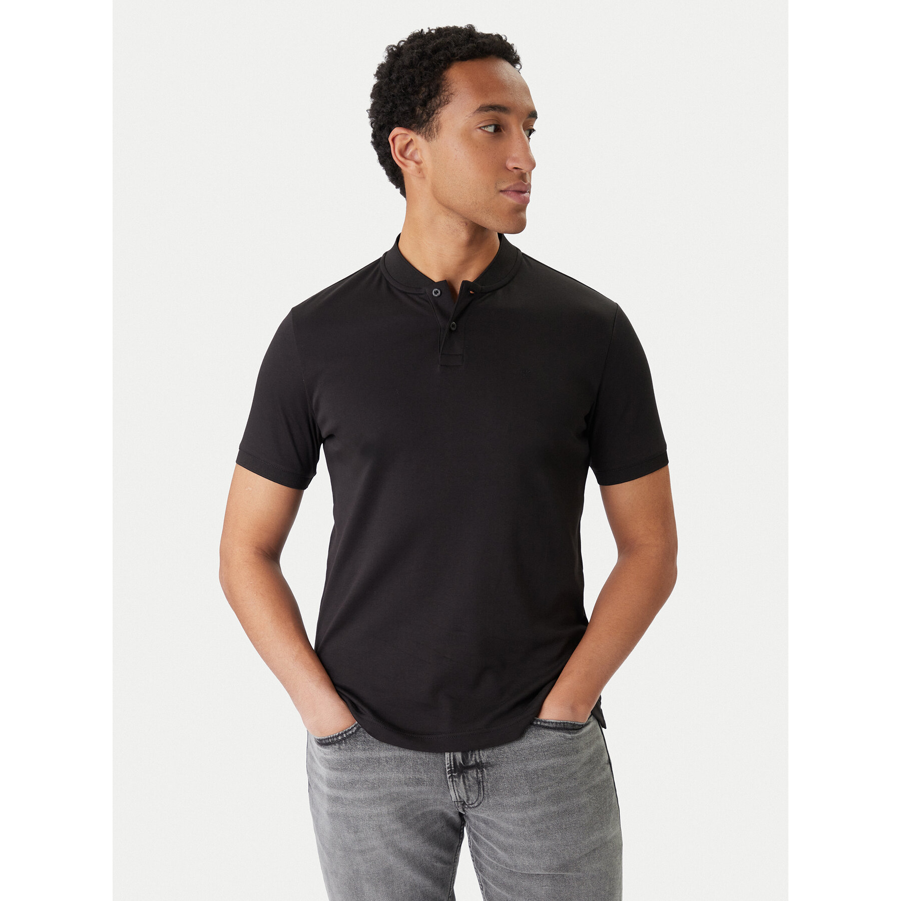 Calvin Klein Polo majica K10K111201 Črna Regular Fit