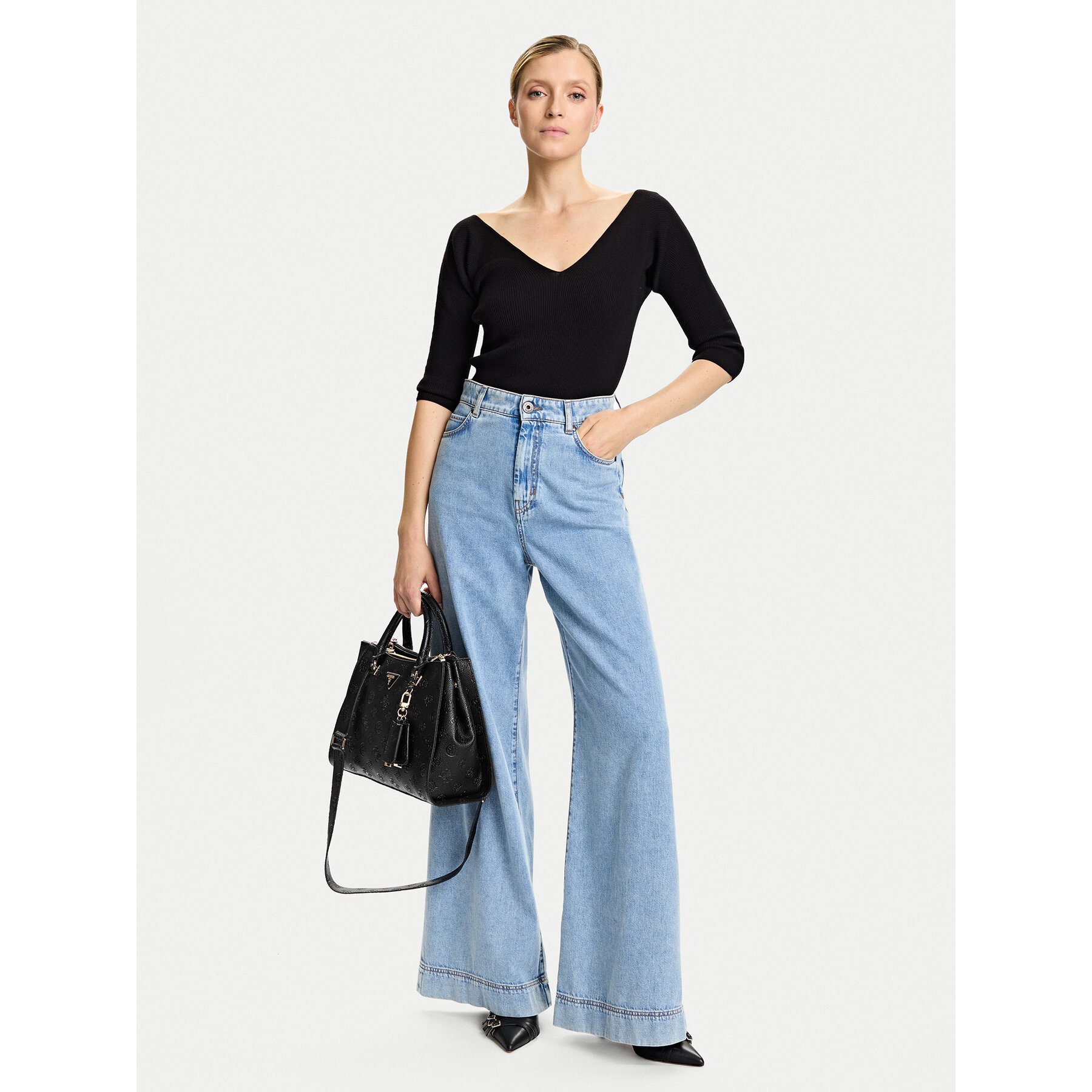 Geantă Guess Cresidia II HWPD98 88070 Negru