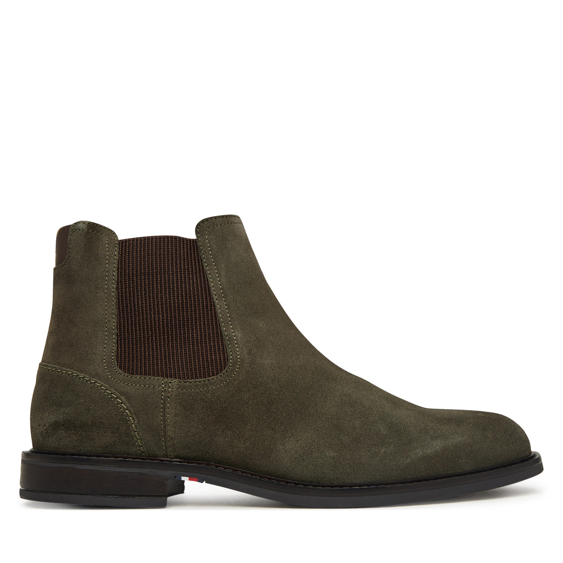 Ghete Jodhpur Tommy Hilfiger Corporate Dressy Suede Chelsea FM0FM05953 Kaki