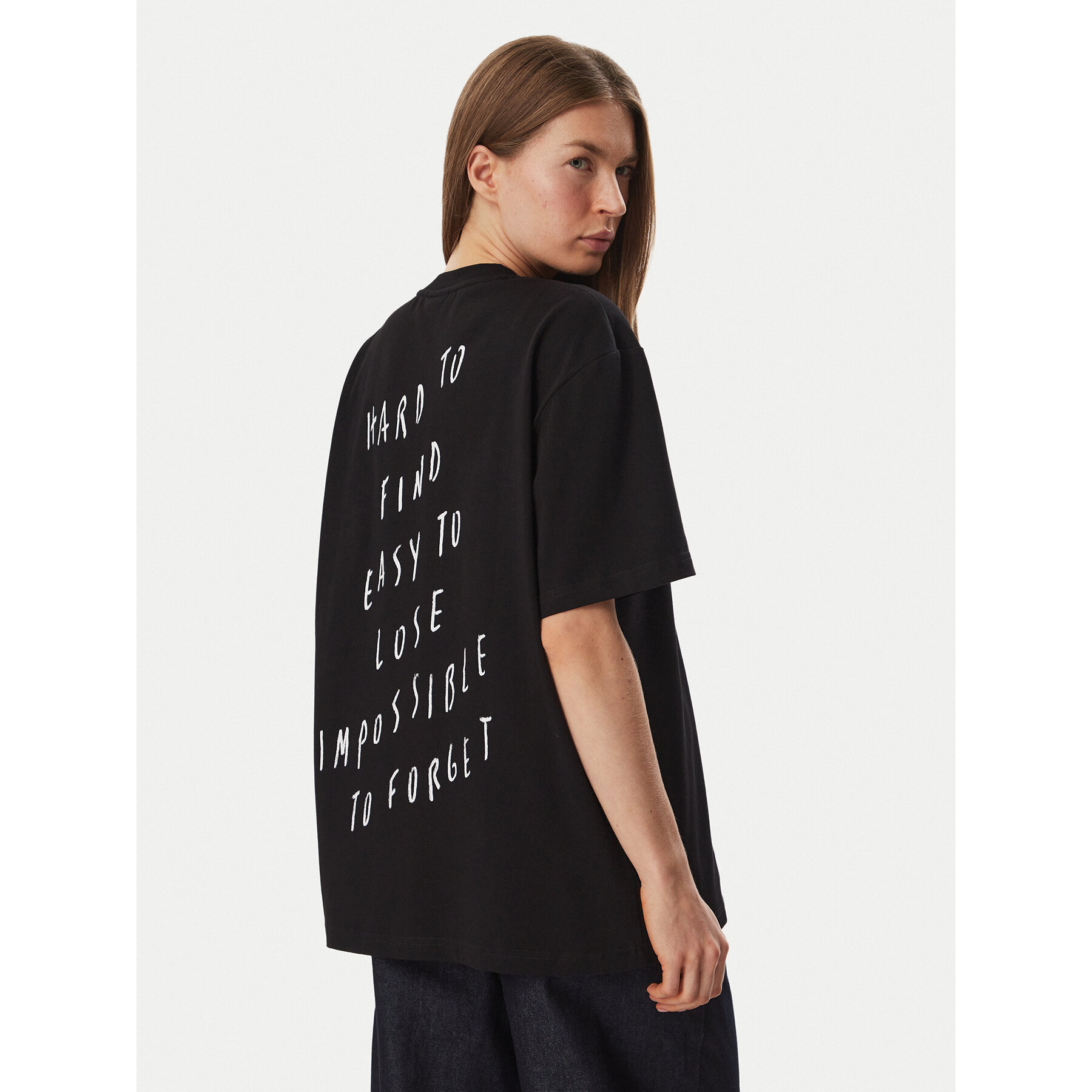 Karl Lagerfeld Jeans T-Shirt B4W17076 Schwarz Relaxed Fit