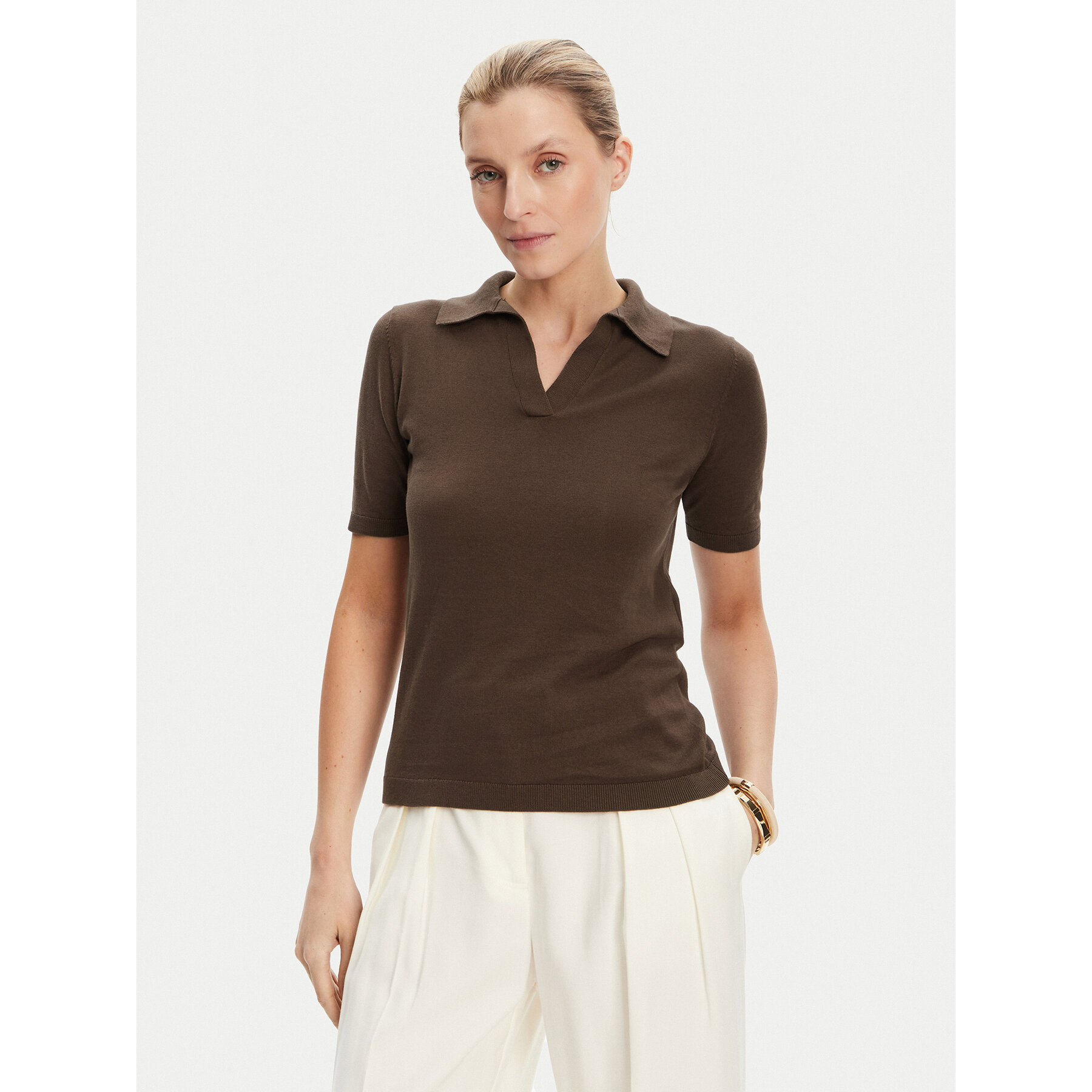 Weekend Max Mara Polo Roncolo 2525366071 Marrone Regular Fit