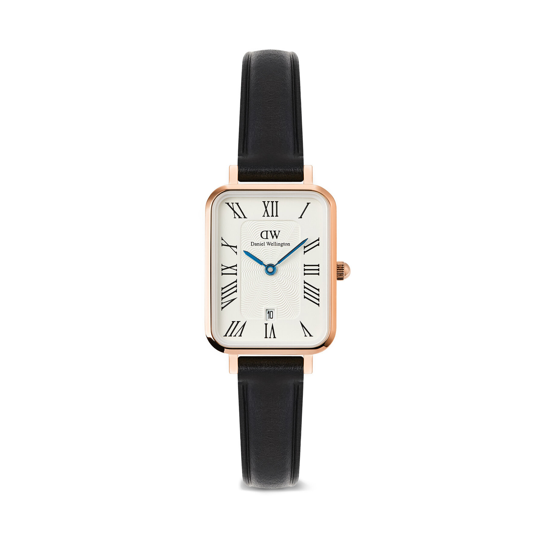 Ročna ura Daniel Wellington Quadro Sterling Roman Numerals DW00100862 Črna