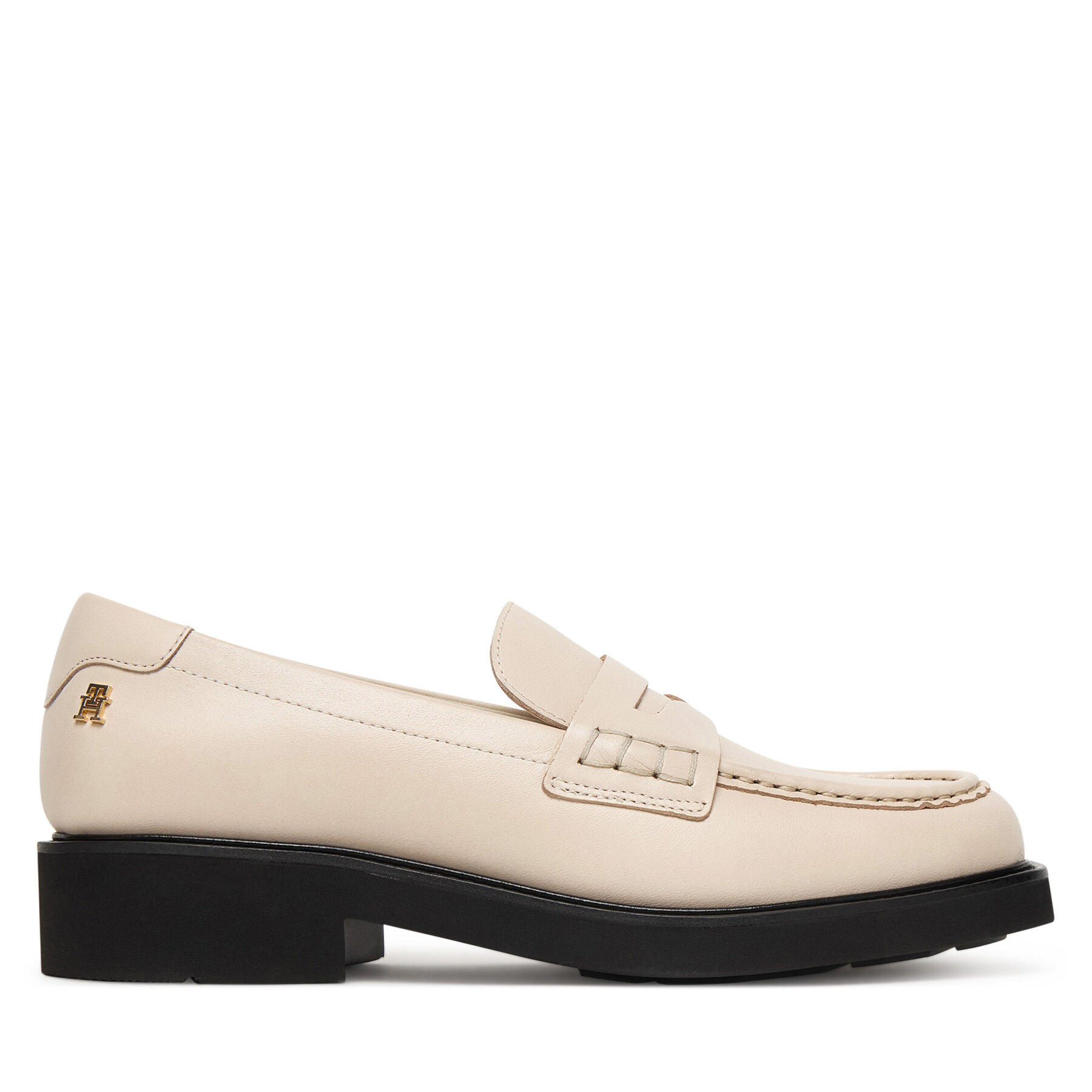 Loaferice Tommy Hilfiger Elettra Penny Leather FW0FW09360 Écru