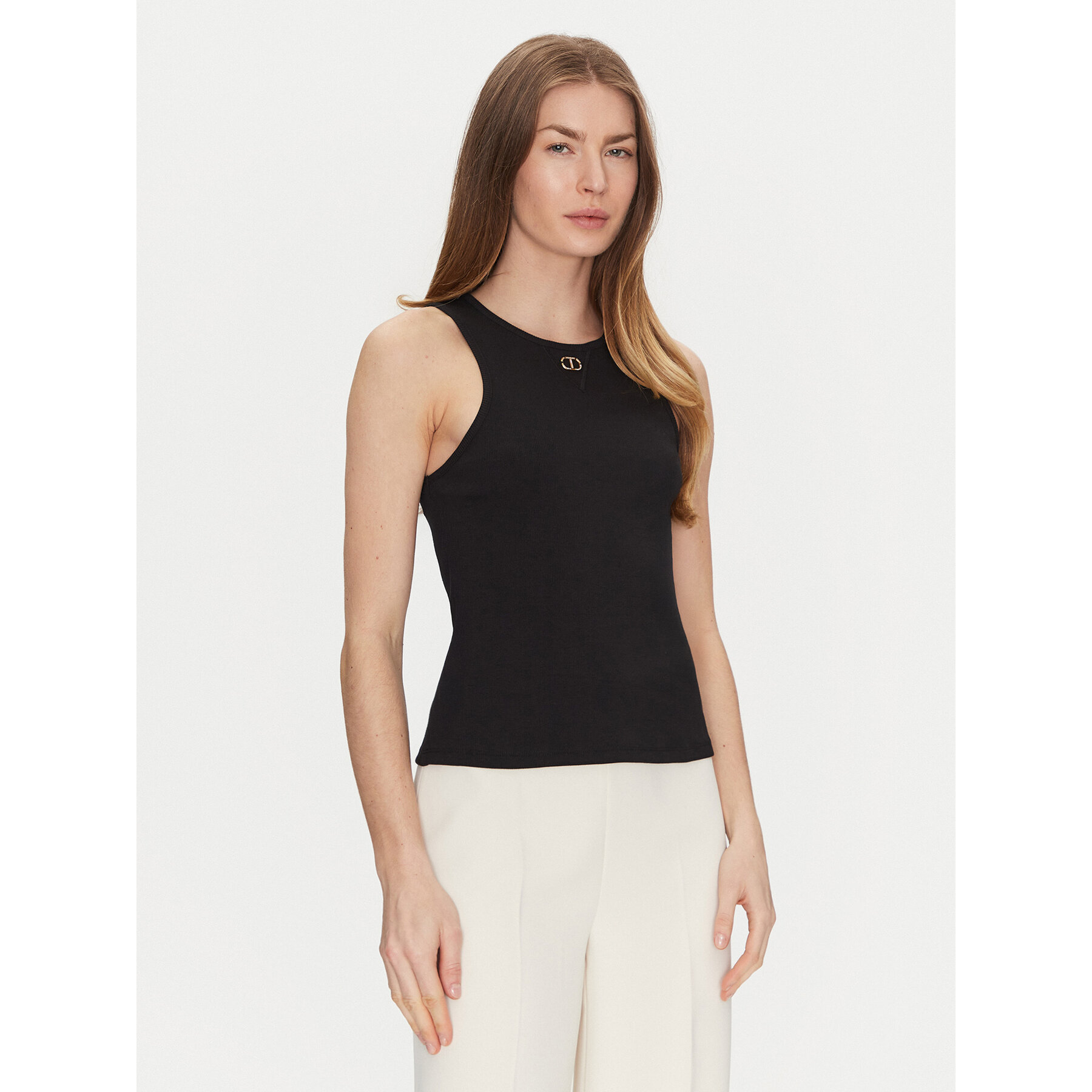 TWINSET TWINSET Τοπ 251TP2550 Μαύρο Slim Fit