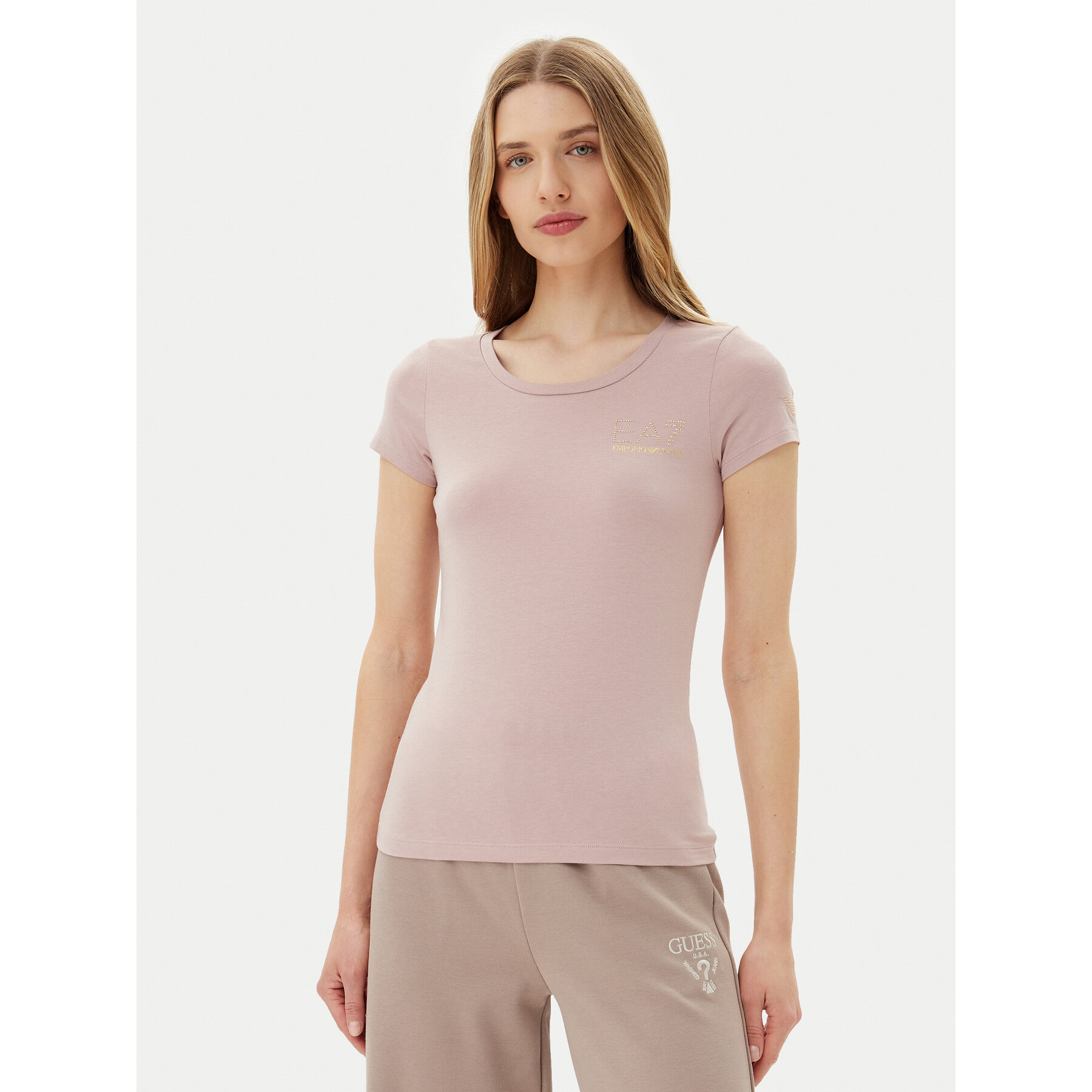 EA7 Emporio Armani Póló 8NTT65 TJDQZ U4079 Rózsaszín Regular Fit
