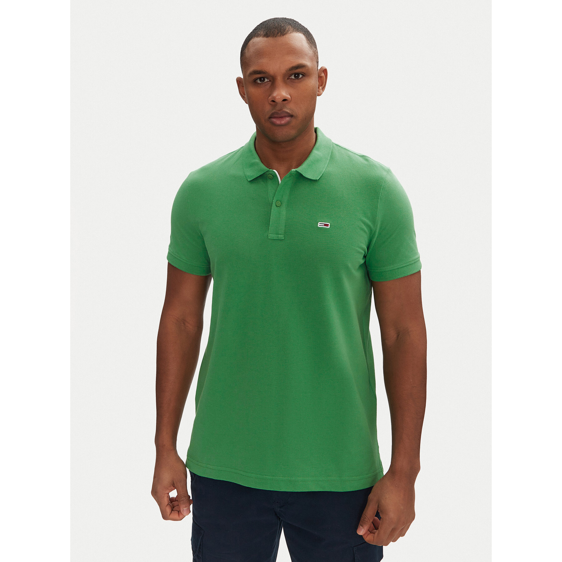 Tommy Jeans Polo DM0DM20676 Verde Slim Fit