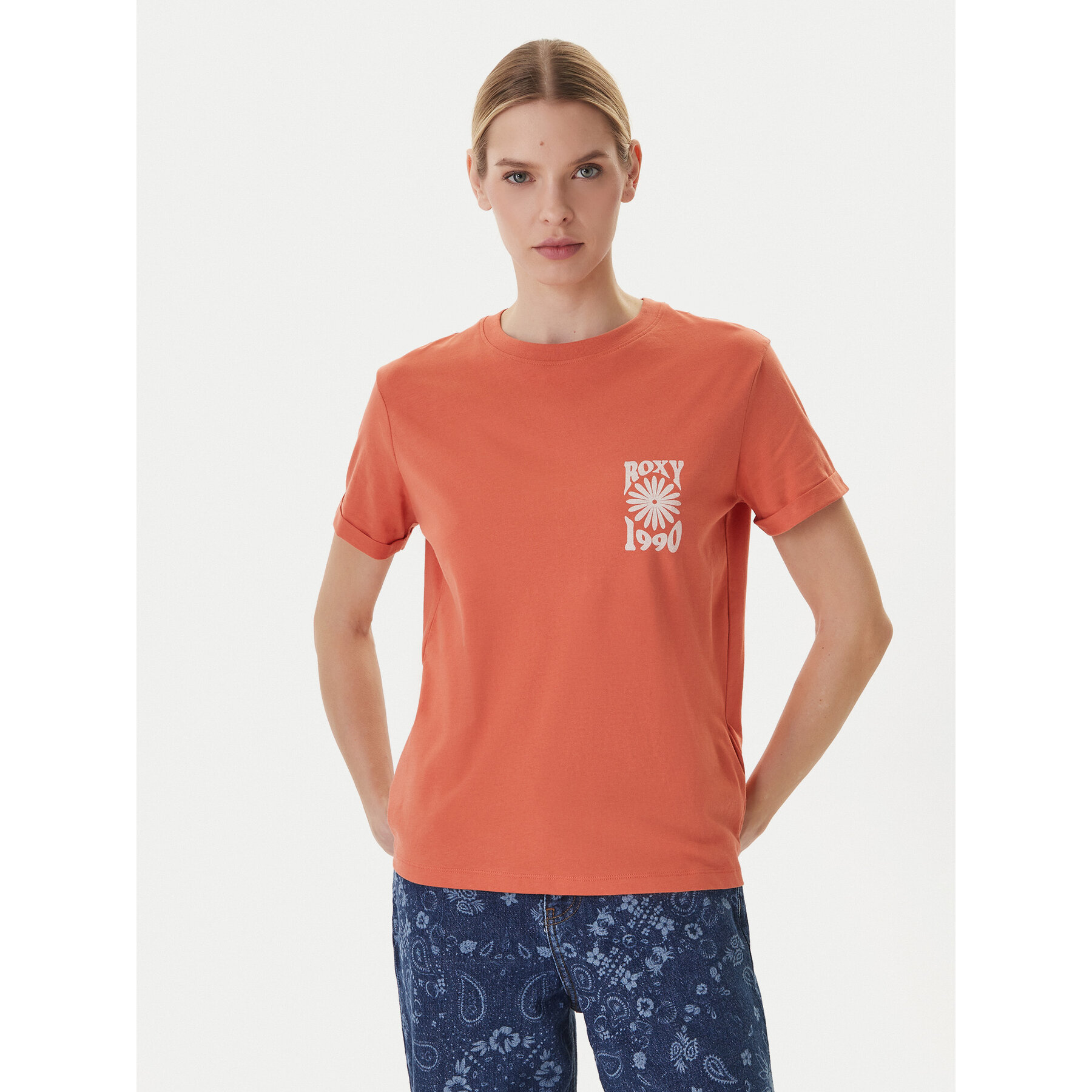 Roxy T-Shirt Oceanregular ERJZT06110 Orange Regular Fit